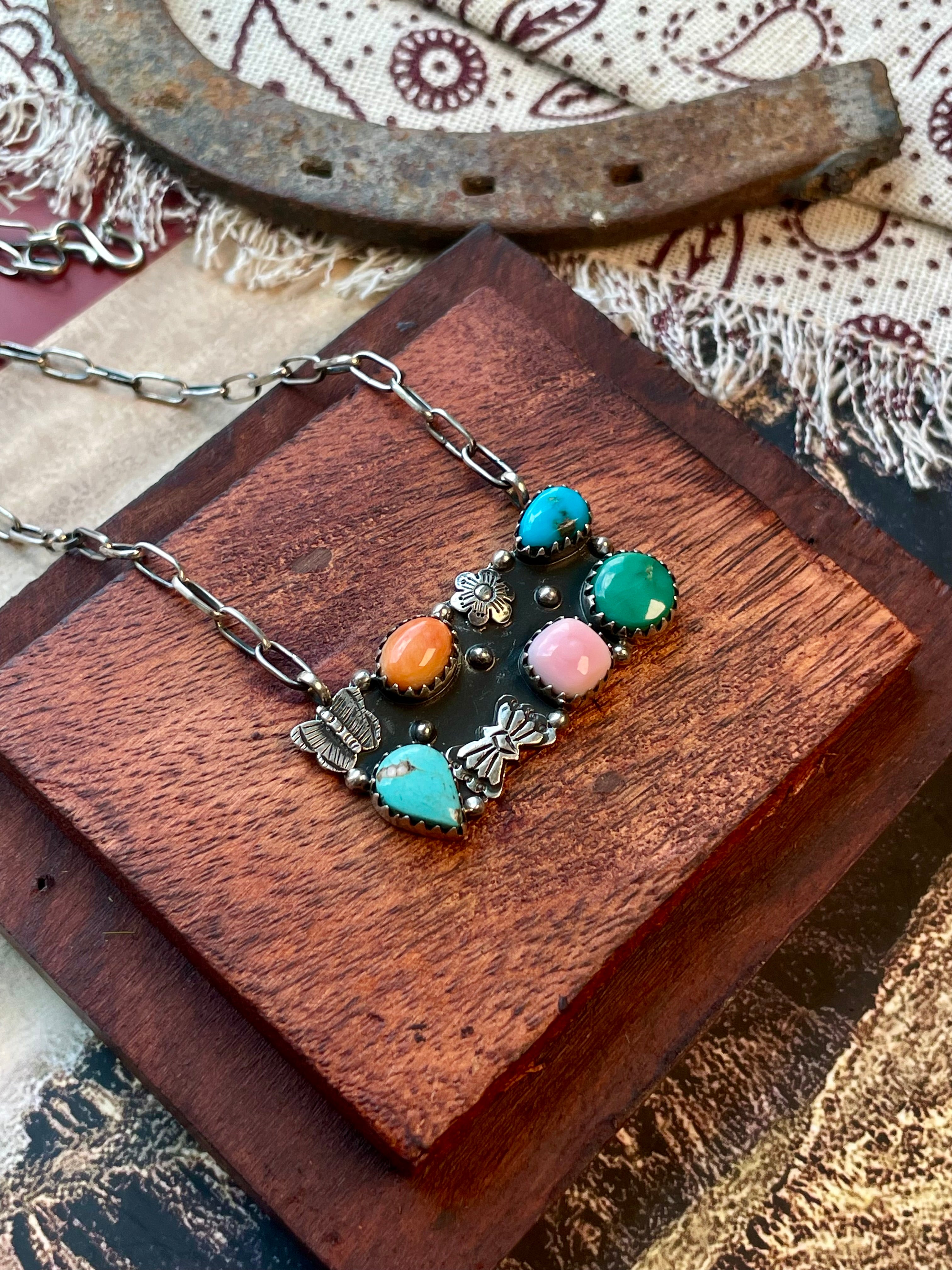 Multi-Stone Butterfly Necklace | 925 Sterling Silver D224