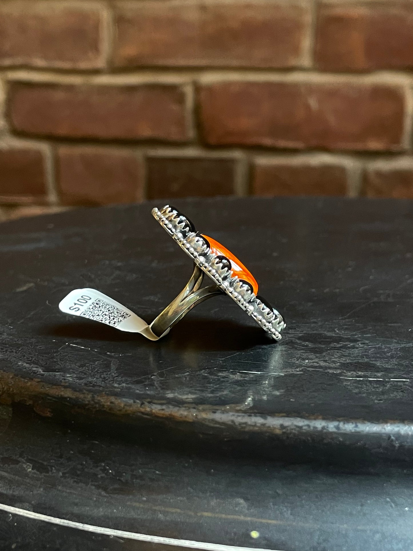 Spiny Oyster Flower Cluster Ring | Sterling Silver | Size 7 | A127