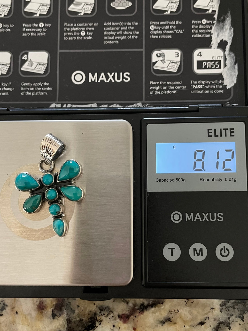 Turquoise Dragonfly Pendant | 925 Sterling Silver E269