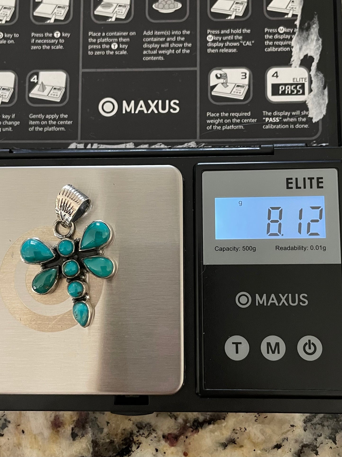 Turquoise Dragonfly Pendant | 925 Sterling Silver E269
