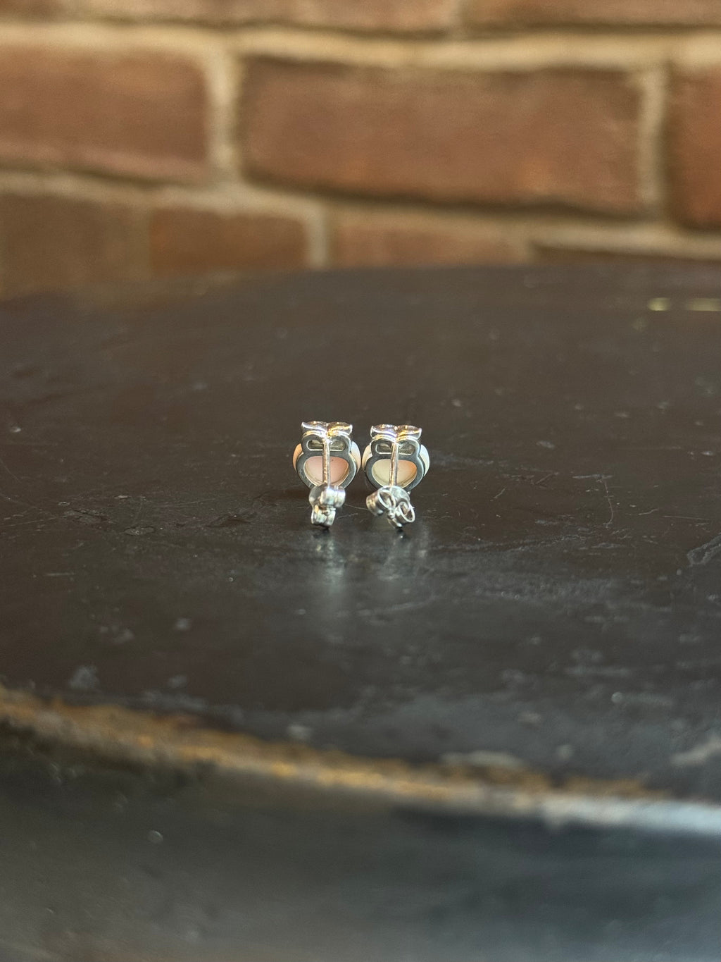 Pink Conch Owl Stud Earrings | Rhodium-Plated 925 Sterling Silver C273