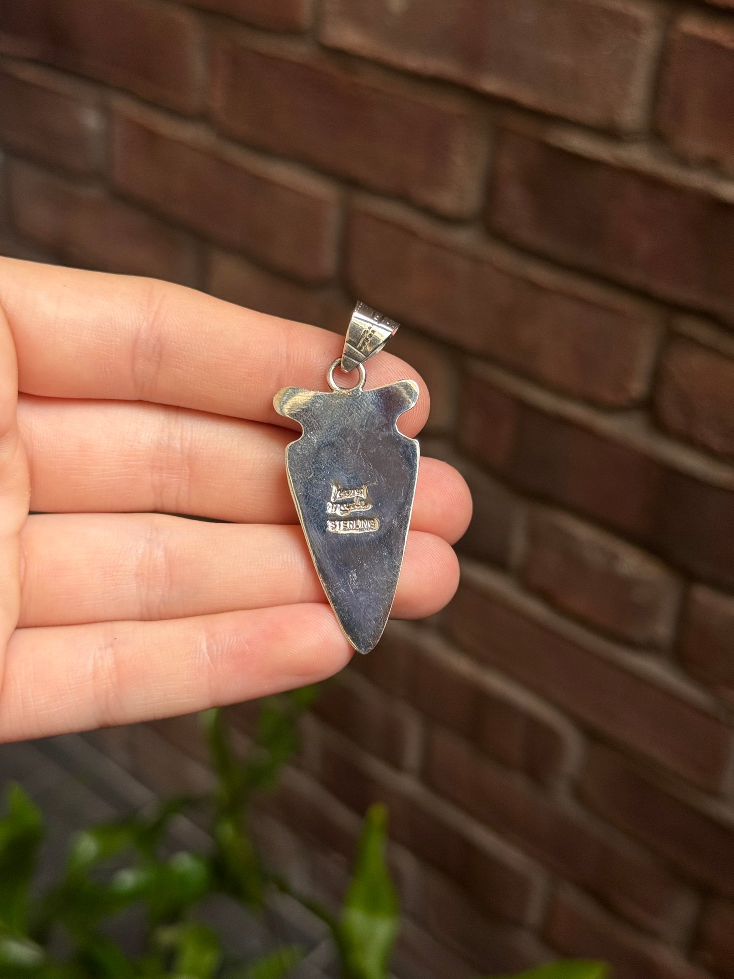Pink Conch Pendant | Sterling Silver 925 Arrowhead Design | C370