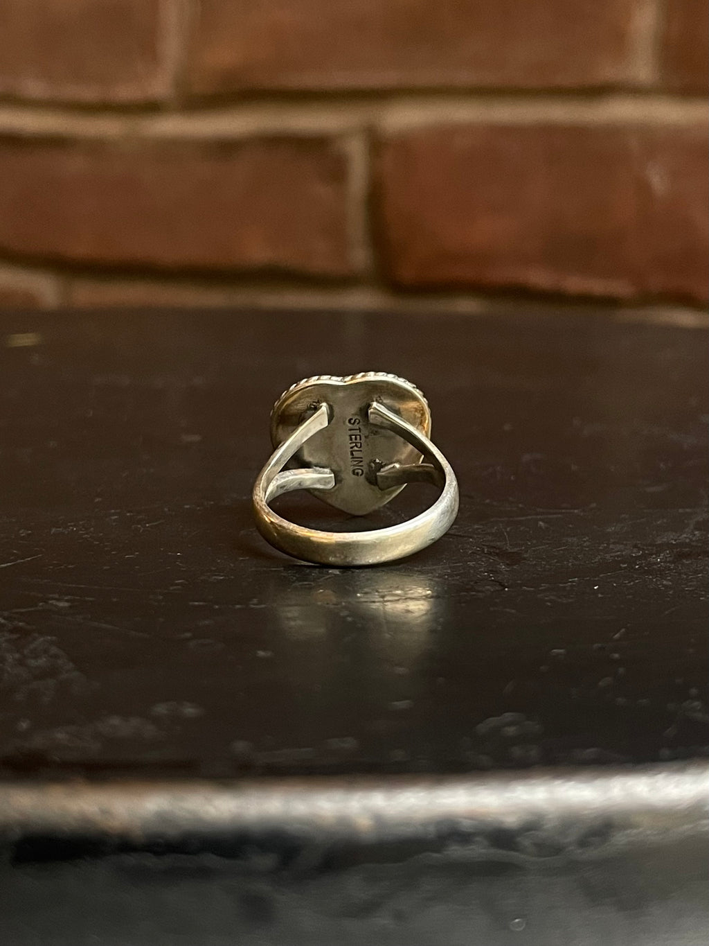Pink Conch Heart Ring Size 7.5 | 925 Sterling Silver G146