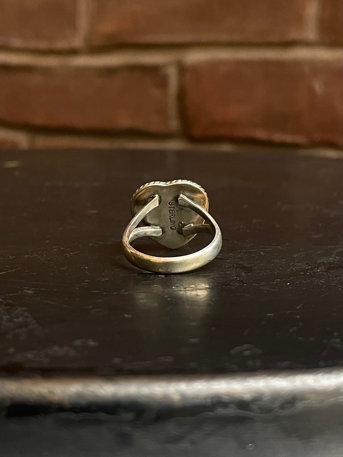 Pink Conch Heart Ring Size 7.5 | 925 Sterling Silver G146