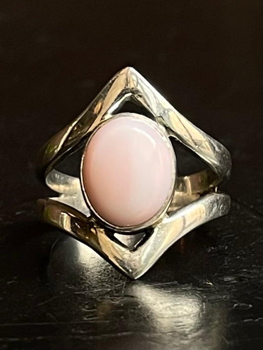 Pink Conch Ring Size 6 | 925 Sterling Silver G141