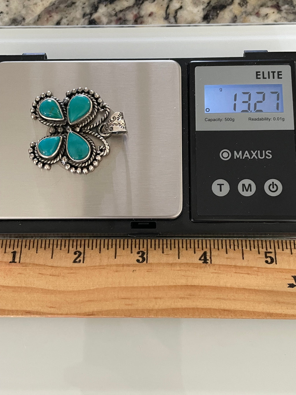 Kingman Turquoise Butterfly Pendant | Sterling Silver G461