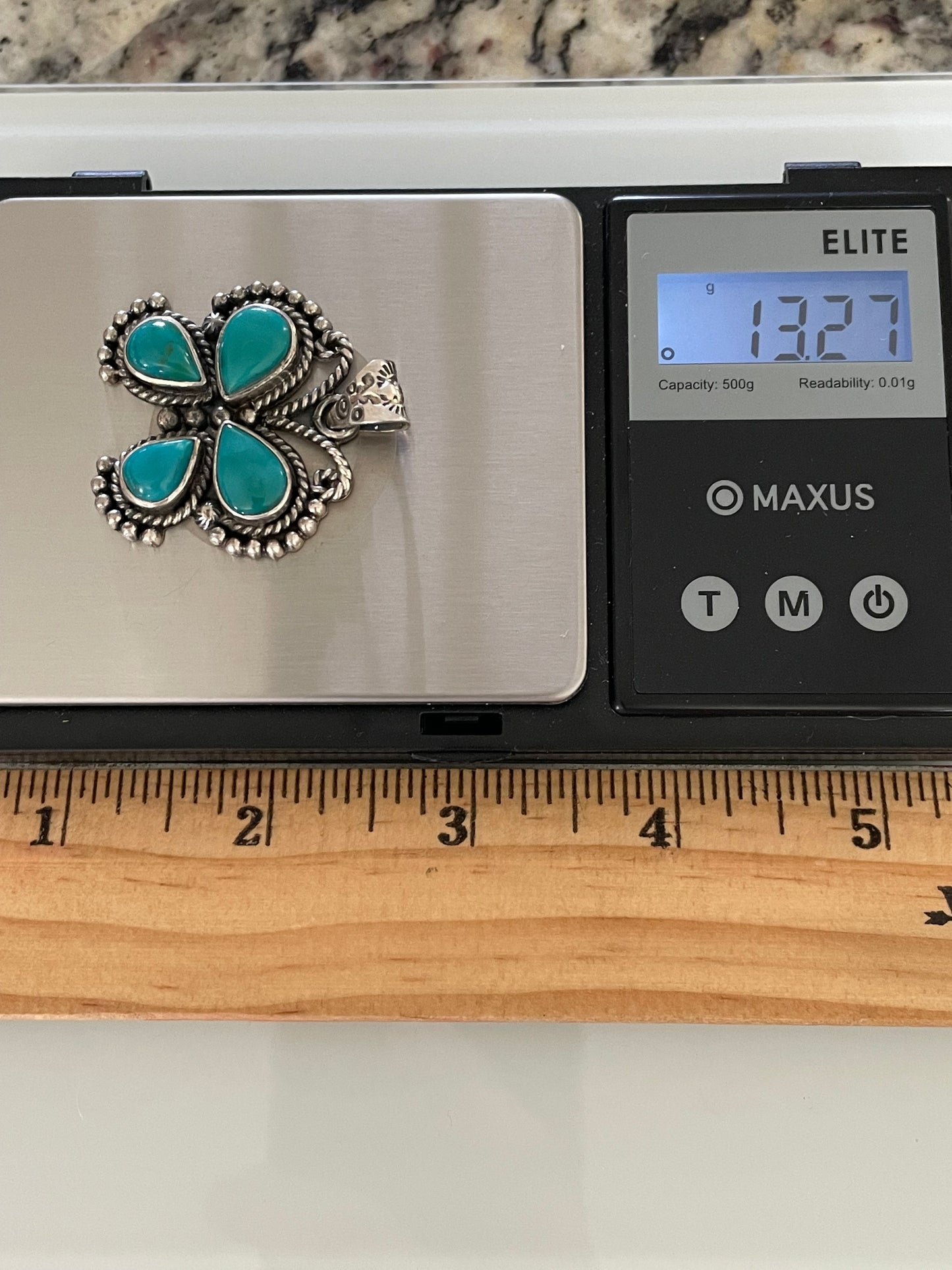 Kingman Turquoise Butterfly Pendant | Sterling Silver G461
