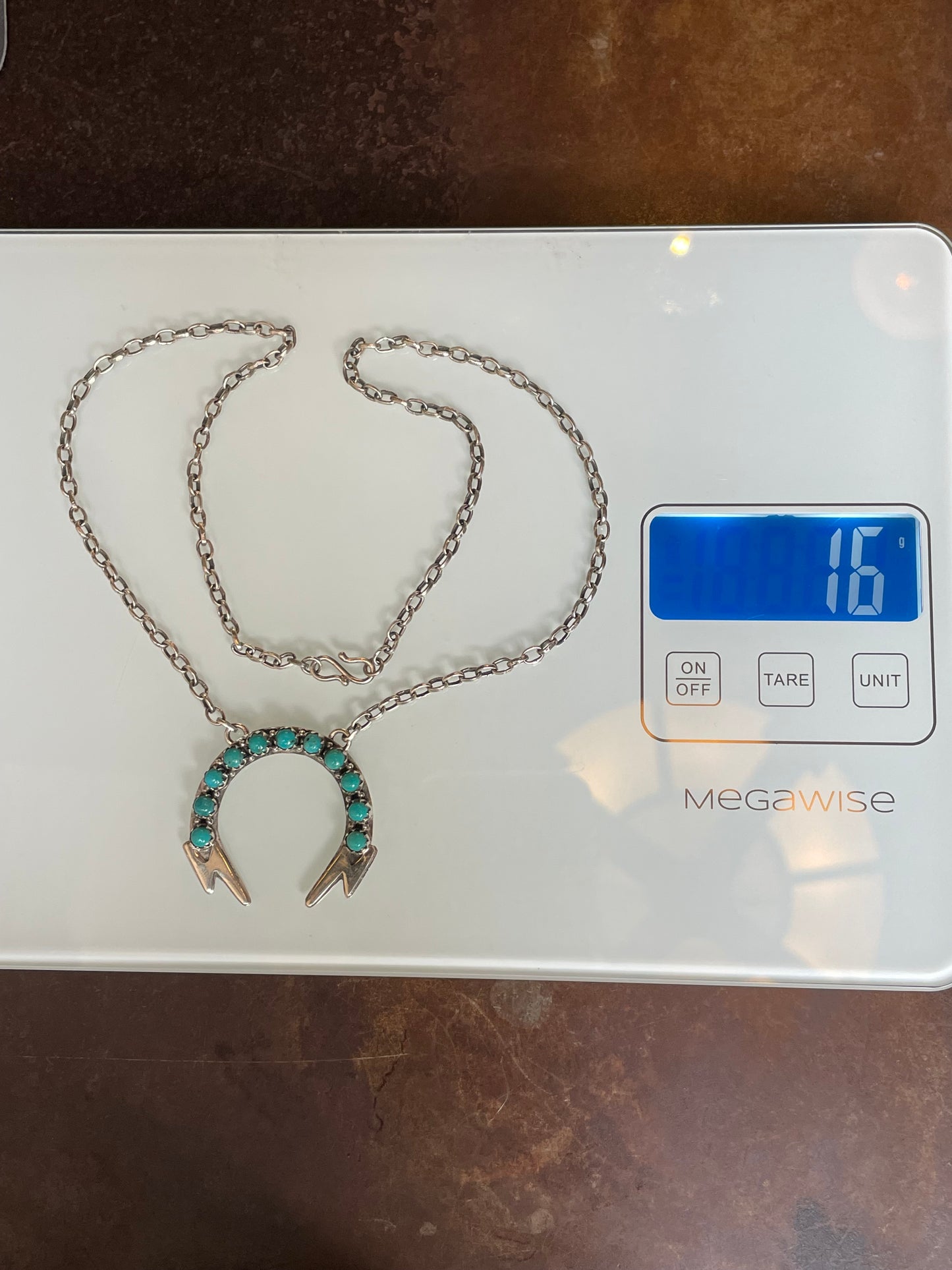 Kingman Turquoise Naja Lightning Chain Necklace | 925 Silver C489