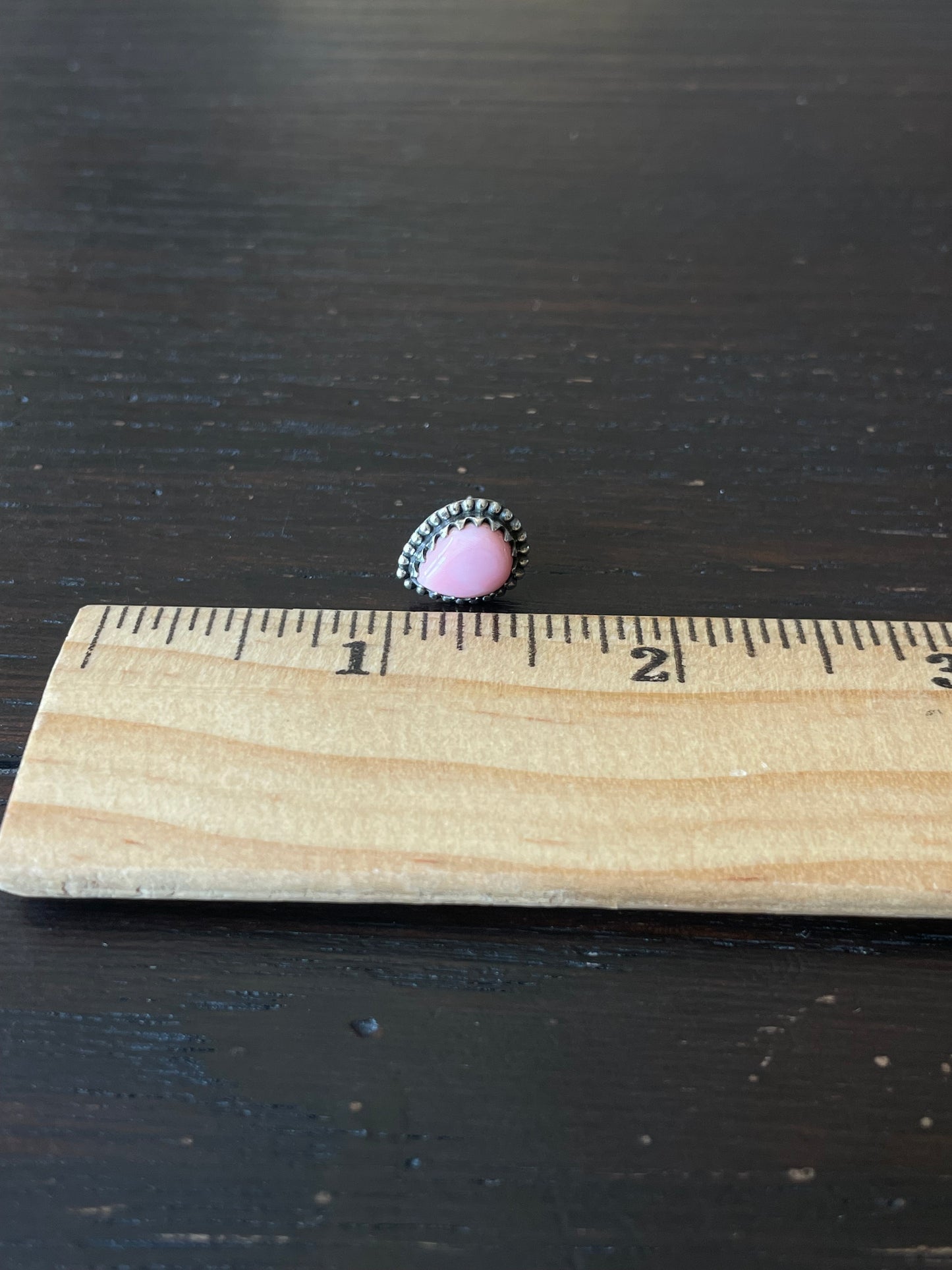 Pink Conch Teardrop Stud Earrings | 925 Sterling Silver E787