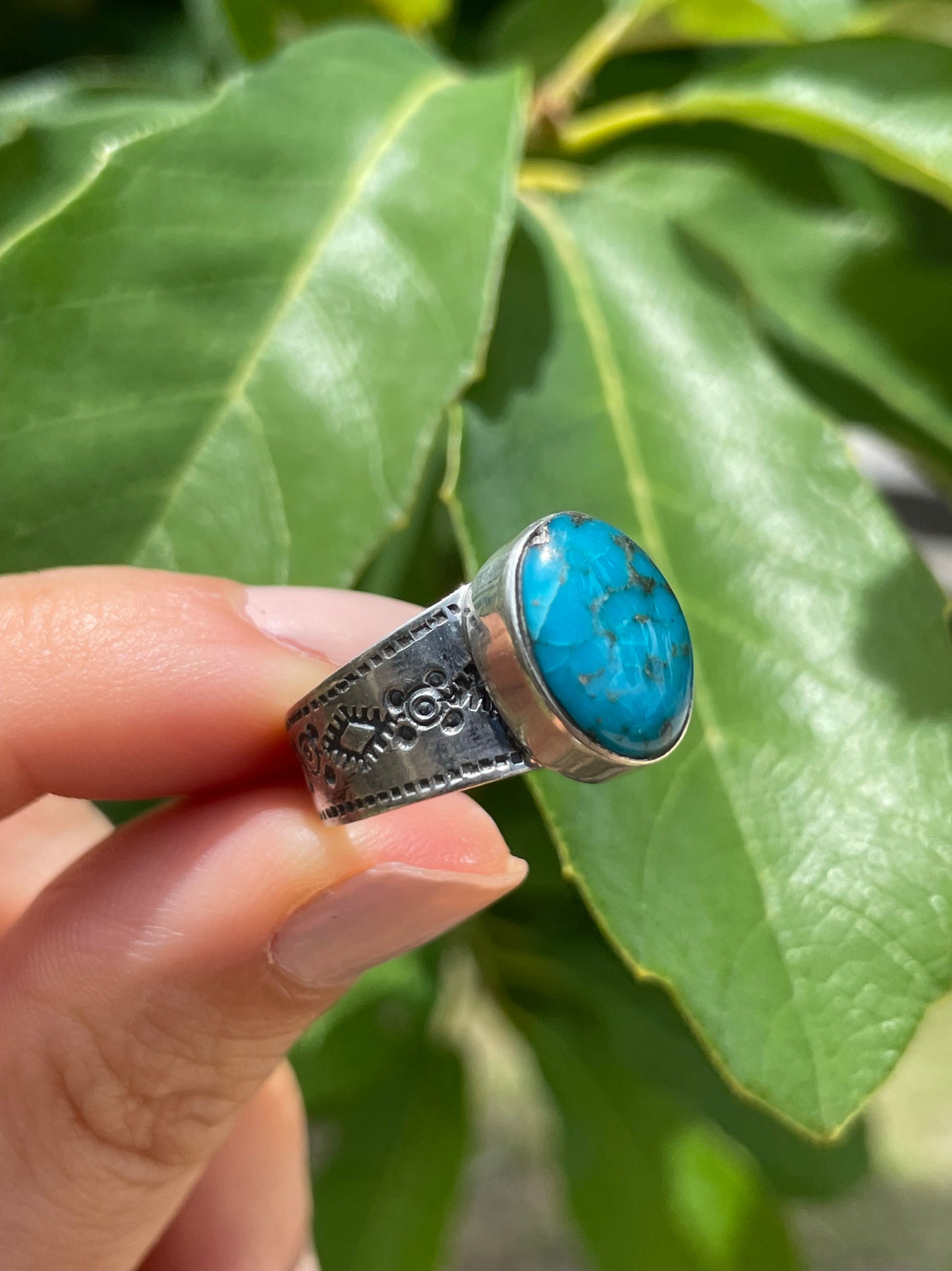 Kingman Turquoise Ring Size 6 | 925 Sterling Silver D174