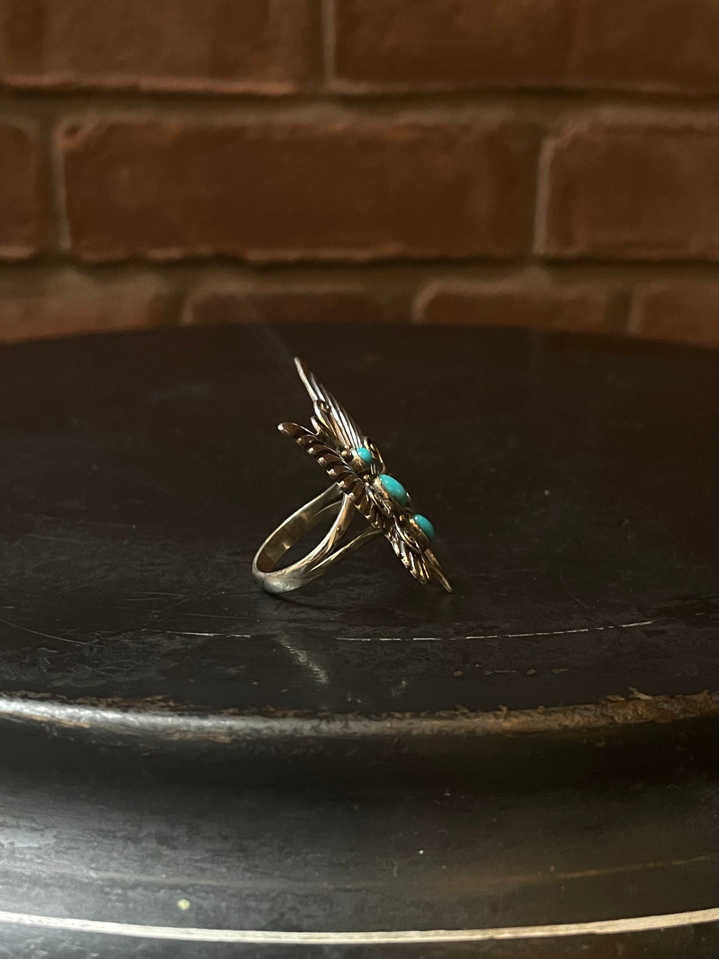 Turquoise Butterfly Ring Size 9 | 925 Sterling Silver C919