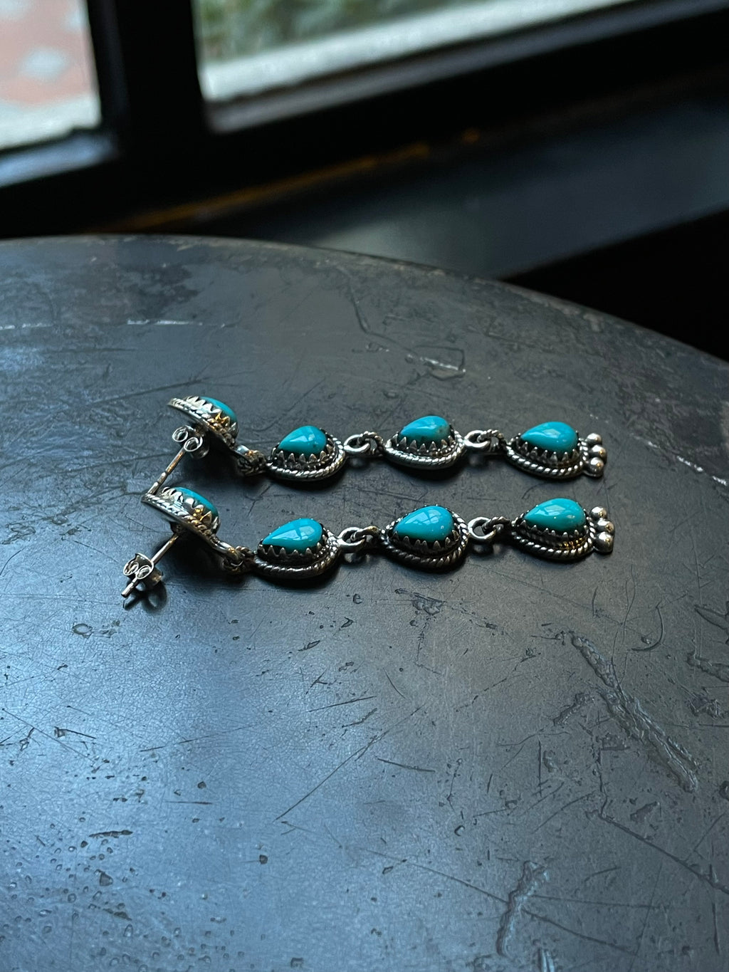 Kingman Turquoise Earrings | 925 Sterling Silver E380