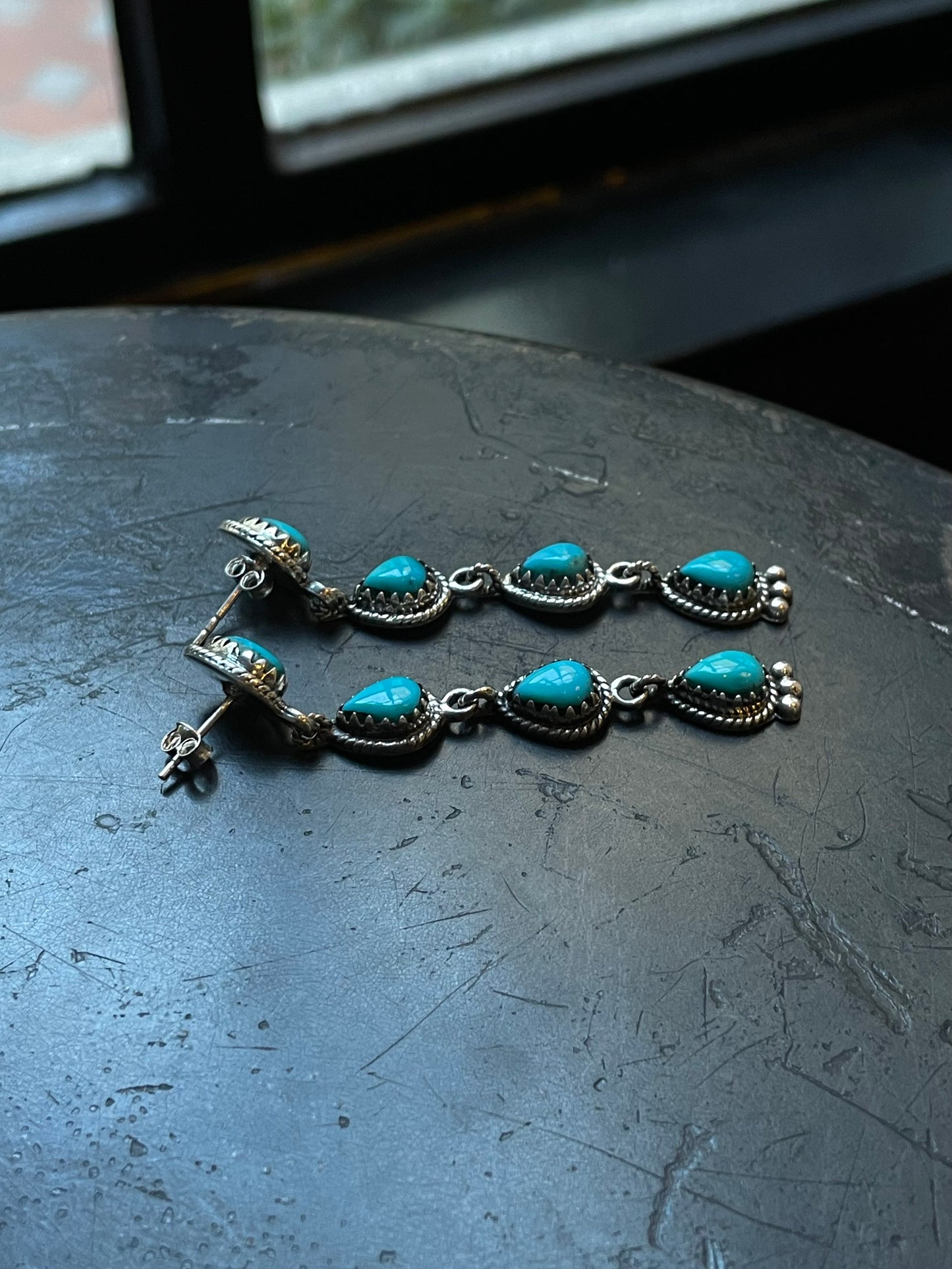 Kingman Turquoise Earrings | 925 Sterling Silver E380