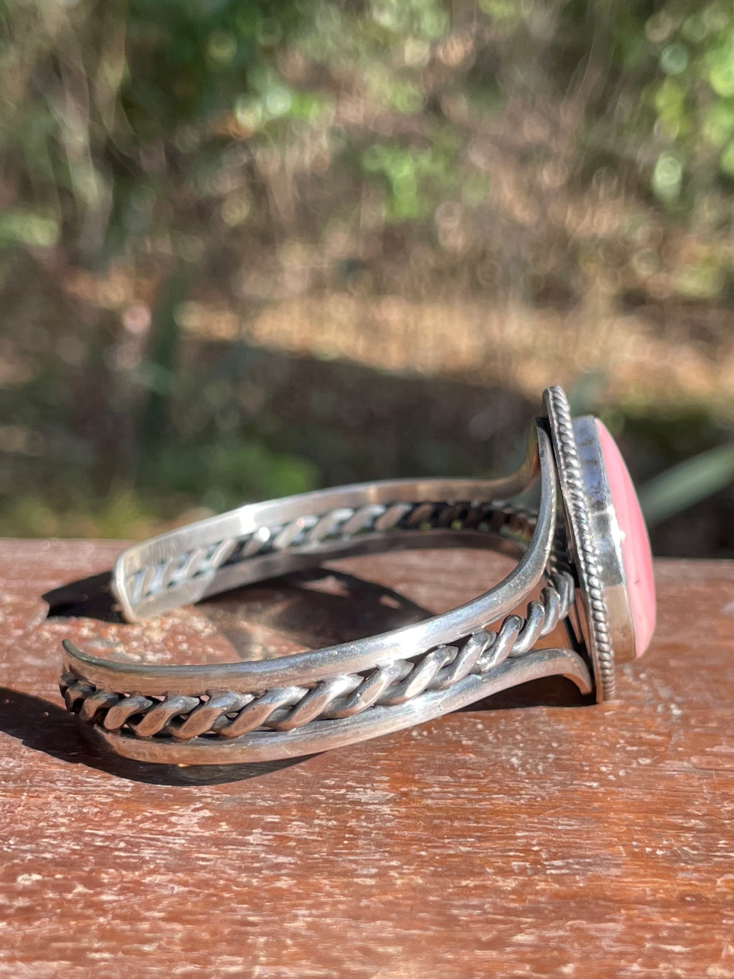 Pink Conch Cuff Bracelet | 925 Sterling Silver Southwest D120