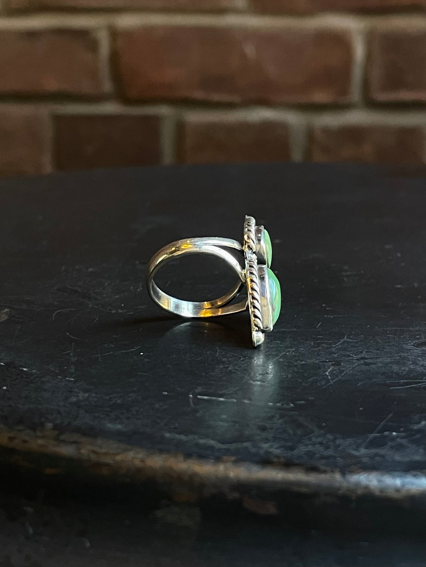 Turquoise Tear Drop Ring Size 6.75 | Sterling Silver E855