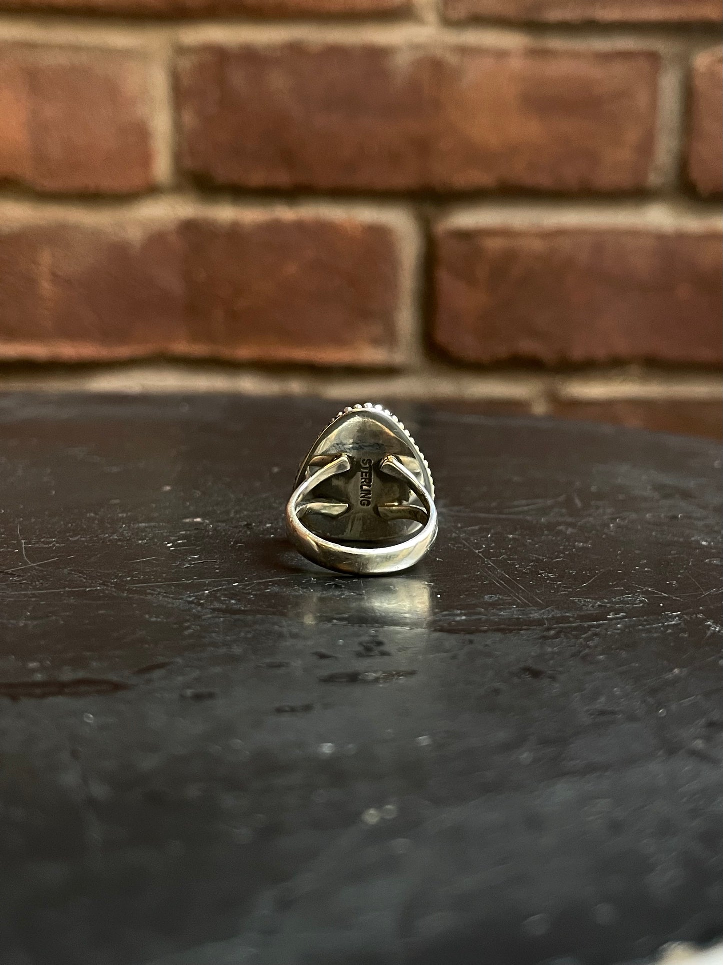Kingman Turquoise Teardrop Ring Size 6 | 925 Sterling Silver Southwest E123