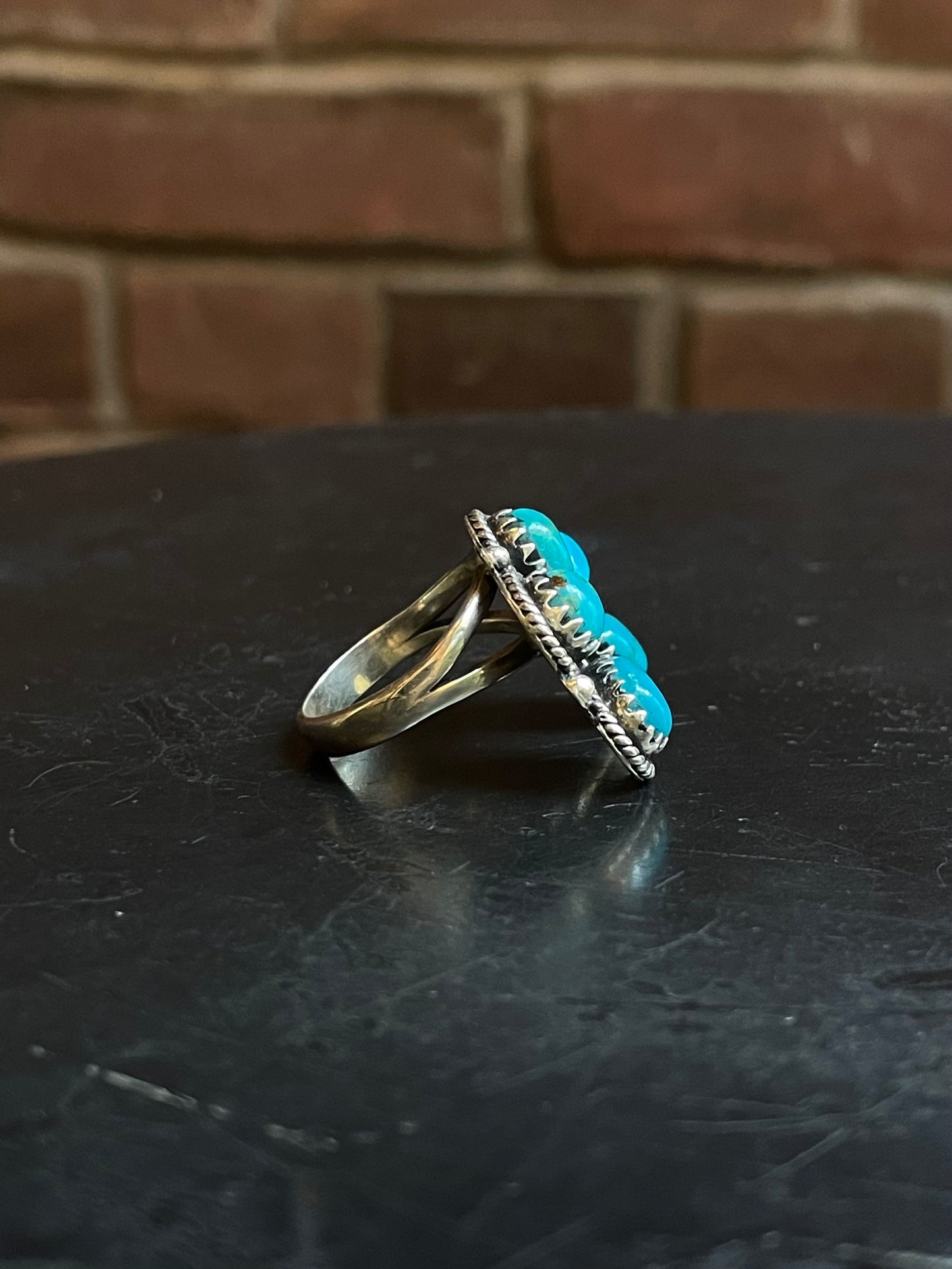Turquoise Naja Ring Size8 | Sterling Silver E883