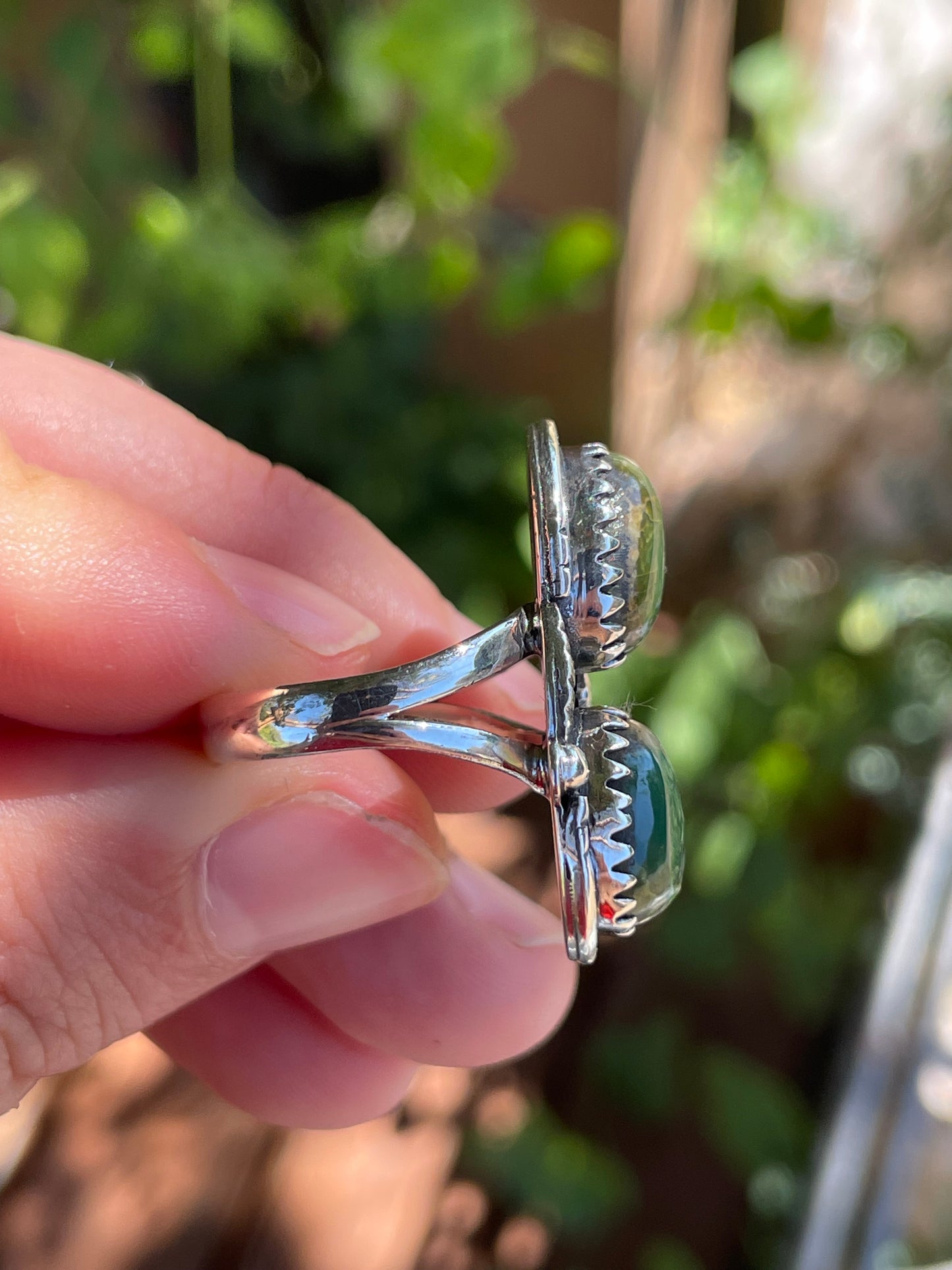 Turquoise Leaf Ring | Size 7 | 925 Sterling Silver Z87