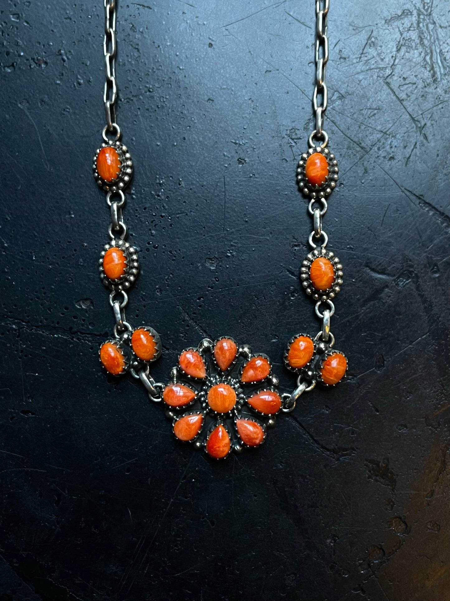 Spiny Oyster Flower Necklace | 925 Sterling Silver E365