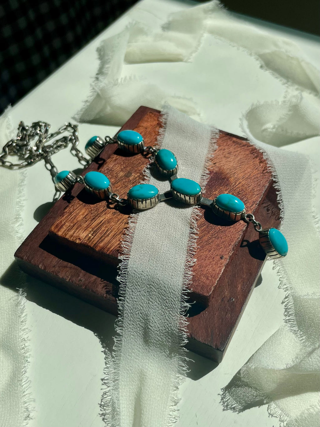 Kingman Turquoise Lariat Necklace | 925 Sterling Silver G592