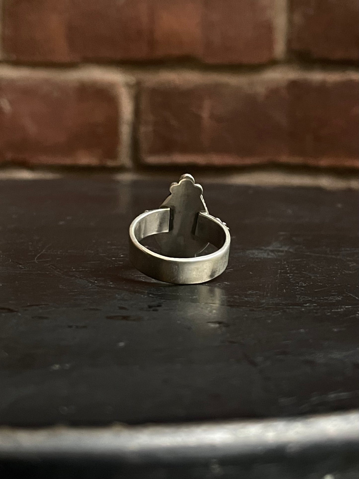 Spiny Oyster Tear Drop Ring Size 9 | 925 Sterling Silver G228