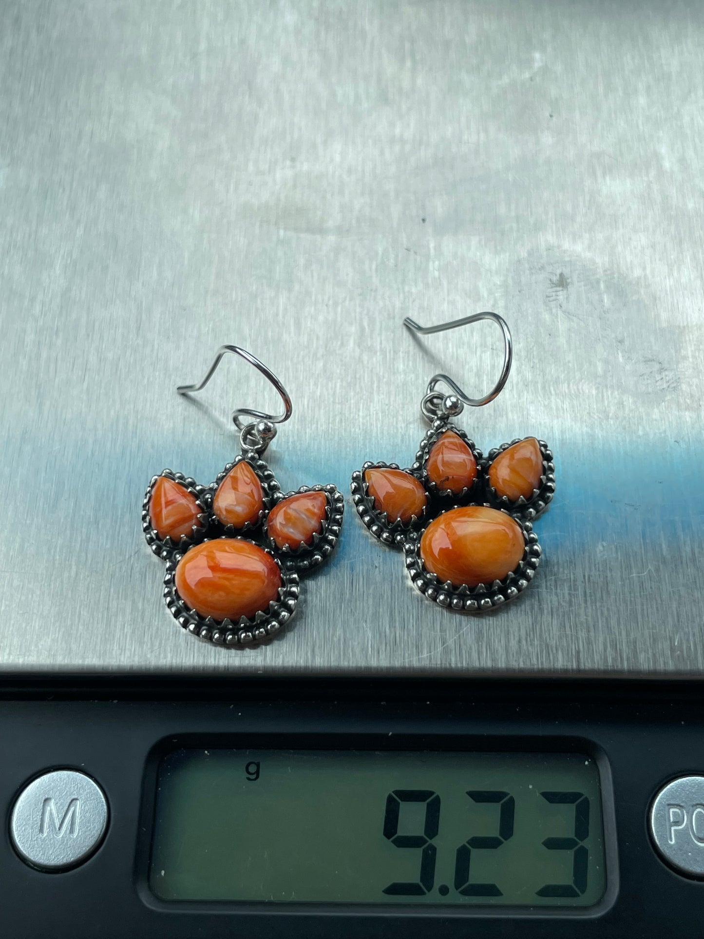 Spiny Oyster Paw Dangle Earrings | 925 Sterling Silver B965