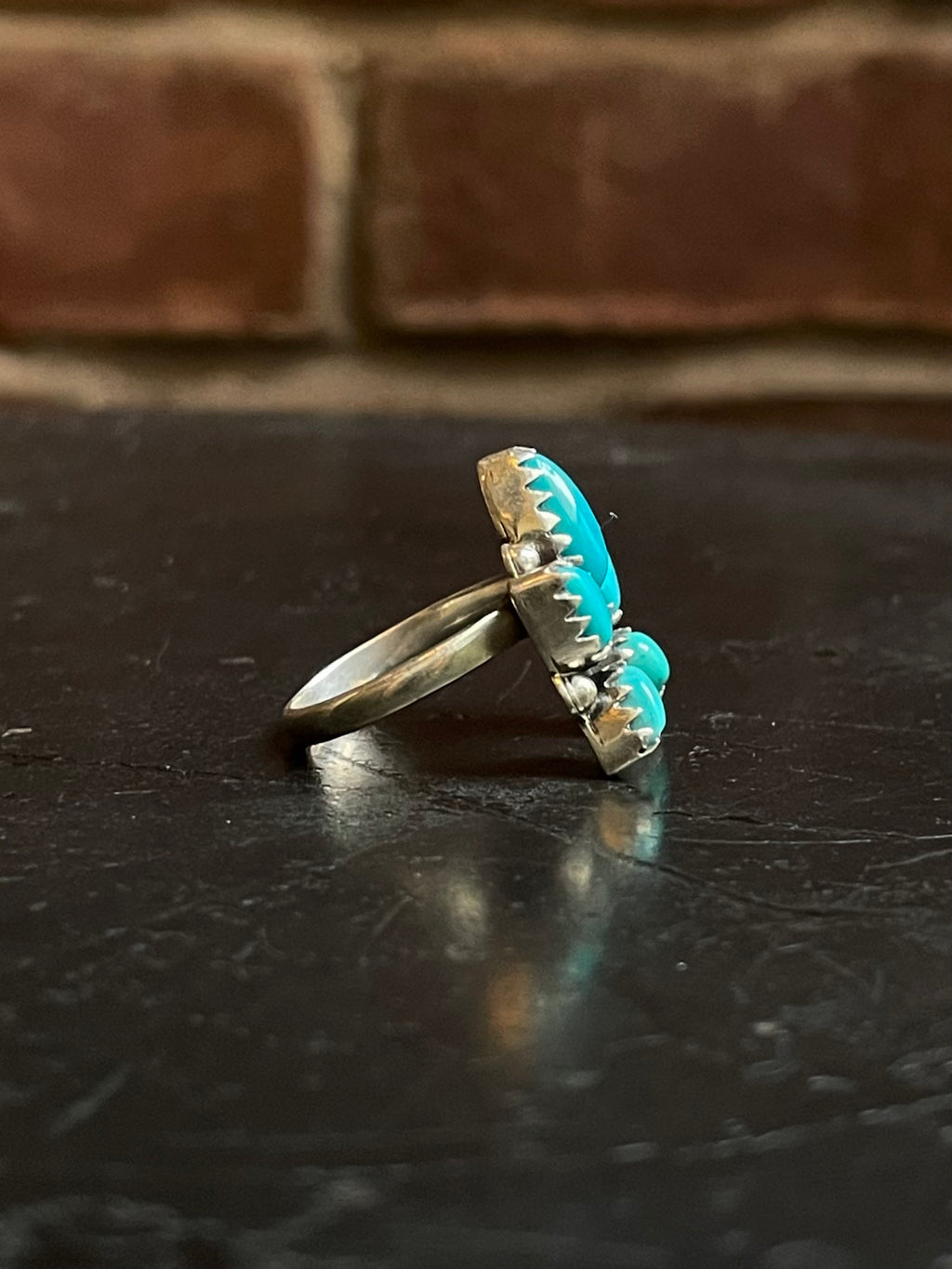 Kingman Turquoise Naja Ring Size 8 | 925 Sterling Silver G487
