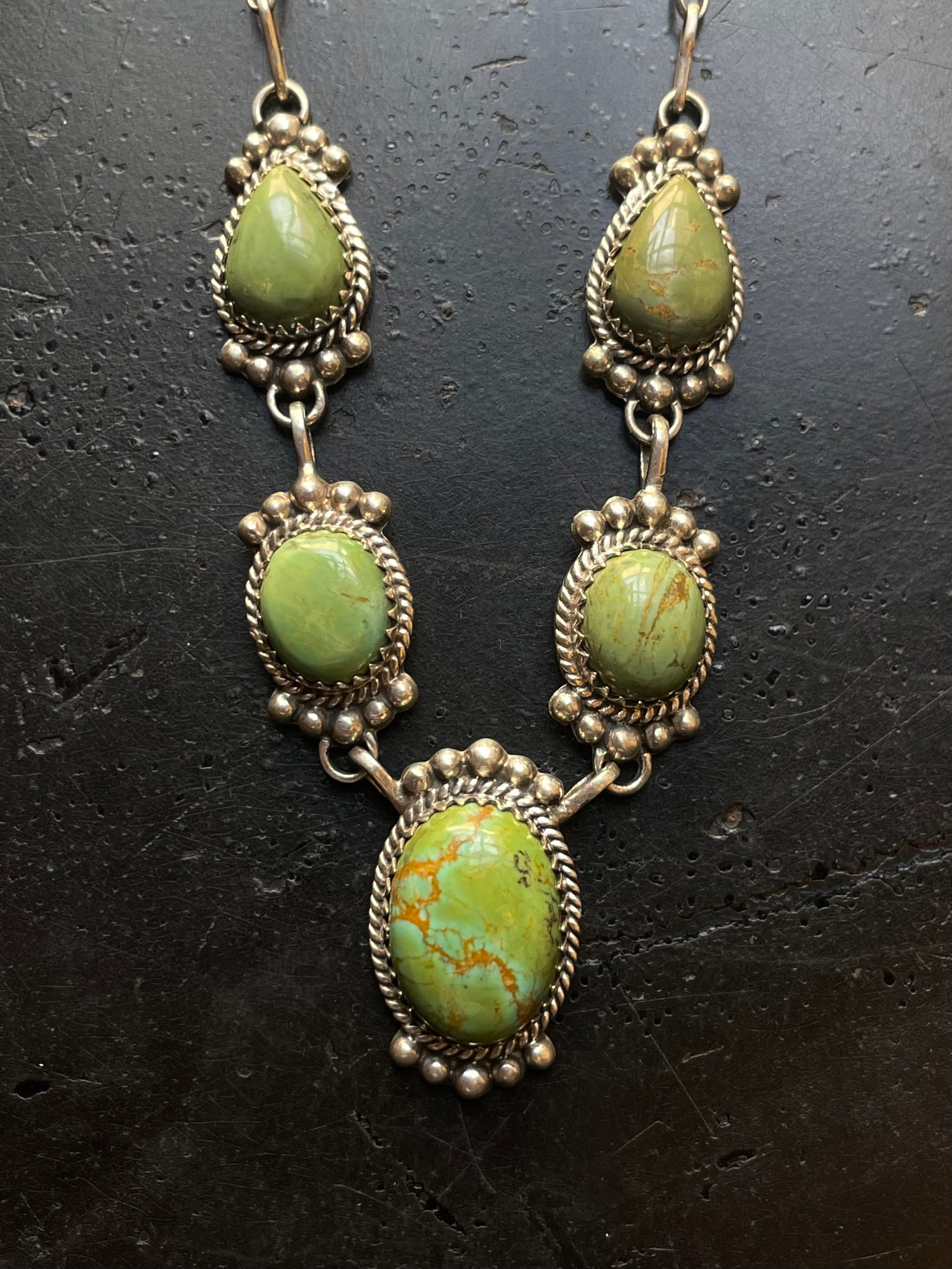 Kingman Turquoise Lariat Necklace | 925 Sterling Silver G607