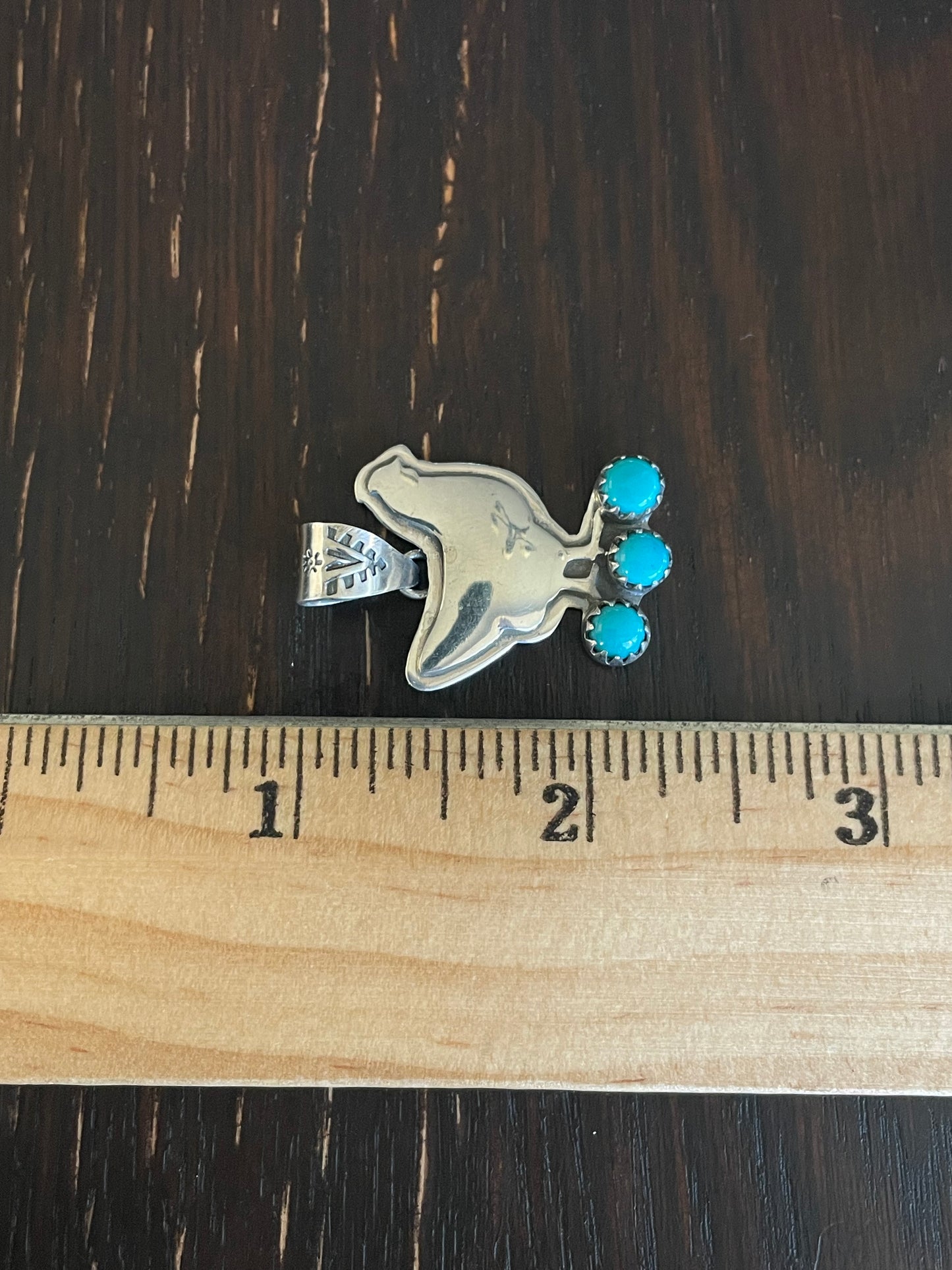 Turquoise Chicken Pendant | Sterling Silver E712