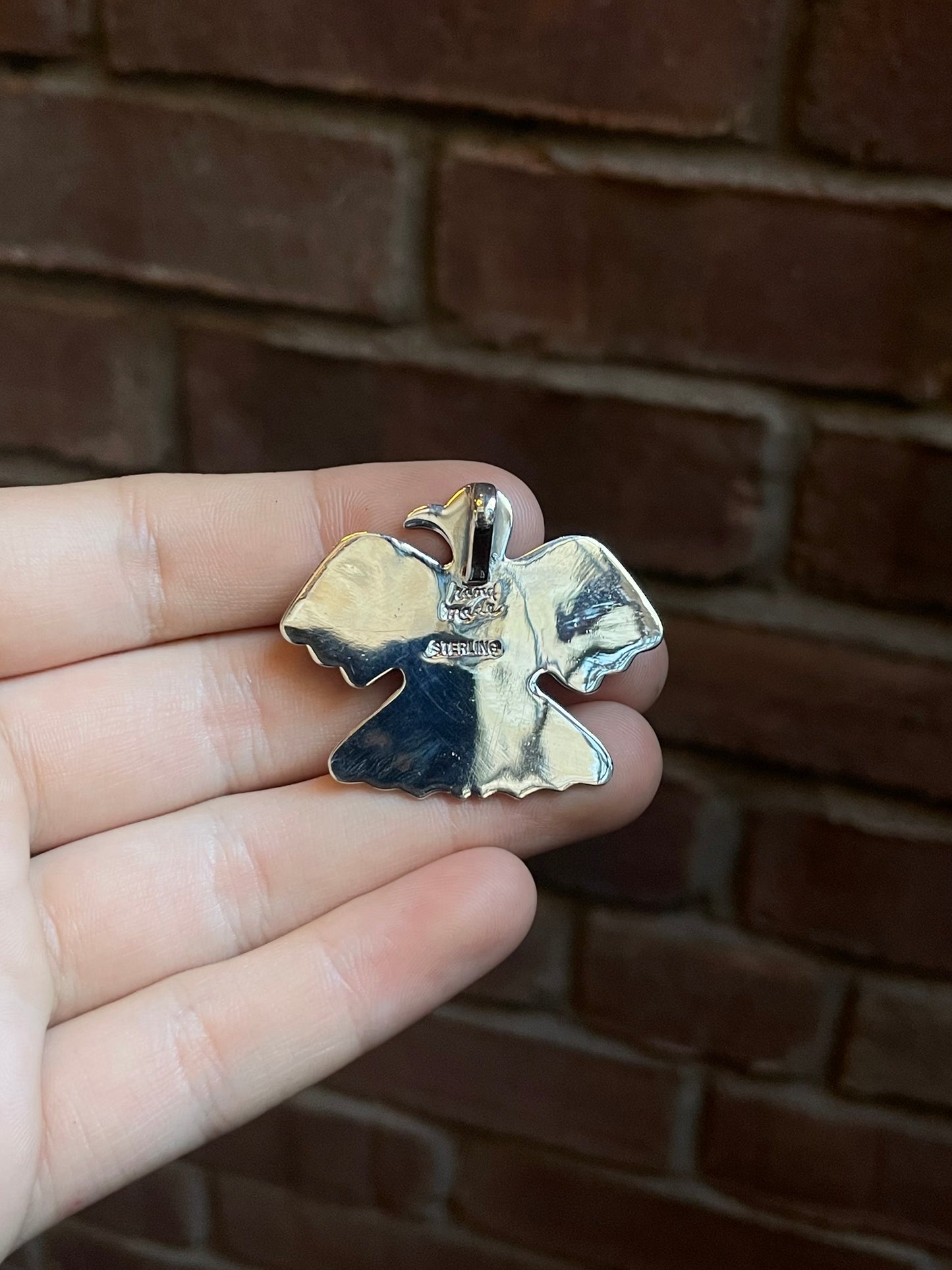 Pink Conch Thunderbird Pendant | Sterling Silver 925 C660