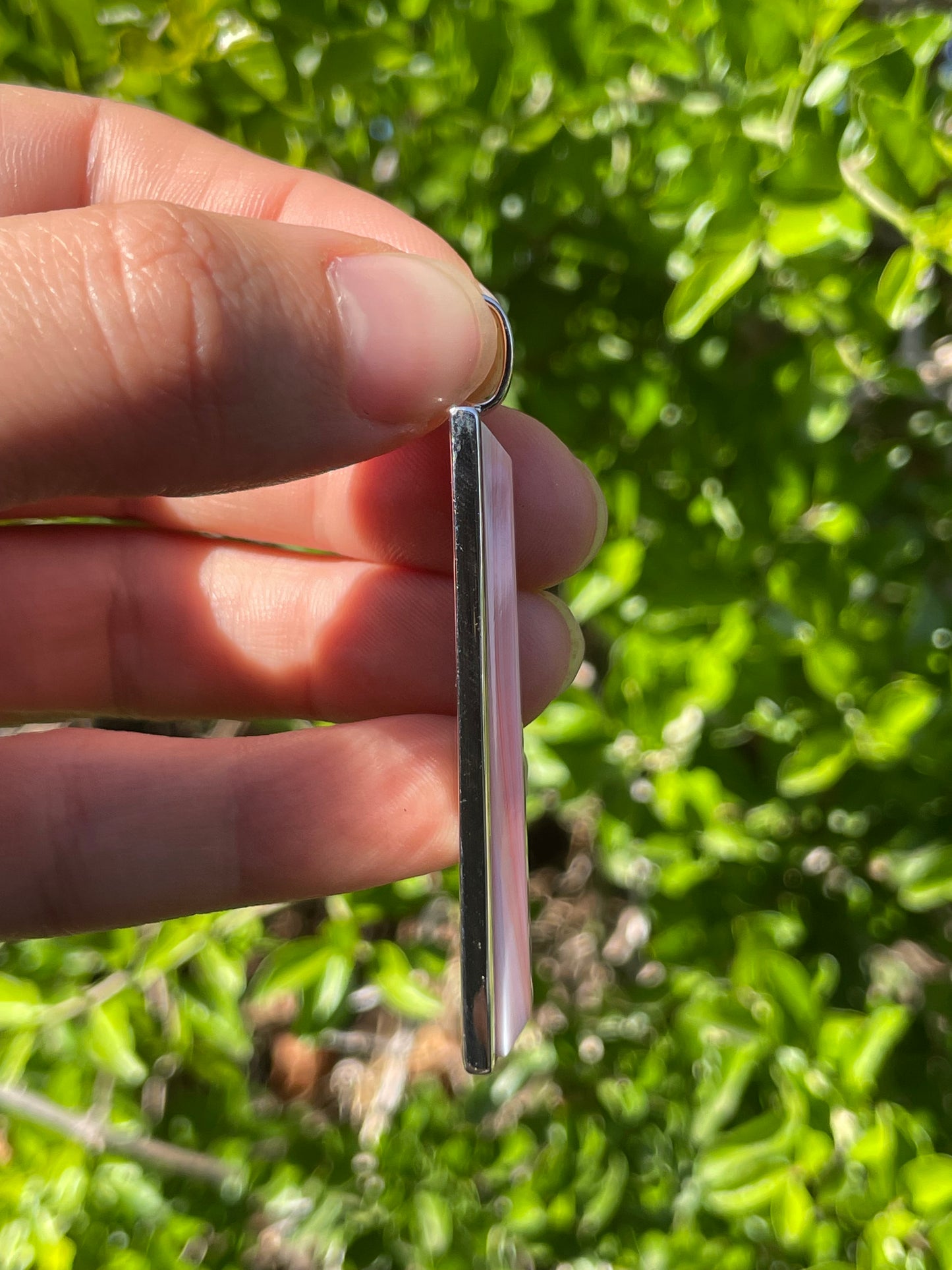 Pink Conch Bar Pendant | 925 Sterling Silver B604