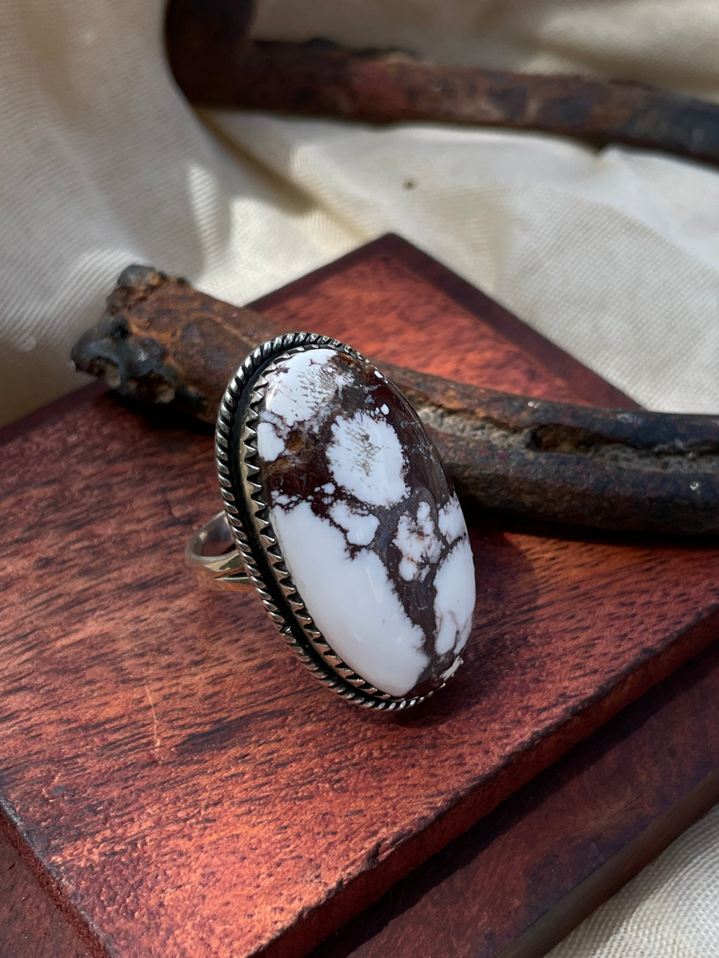 Wild Horse Stone Ring | Sterling Silver 925 | Size 10 C594