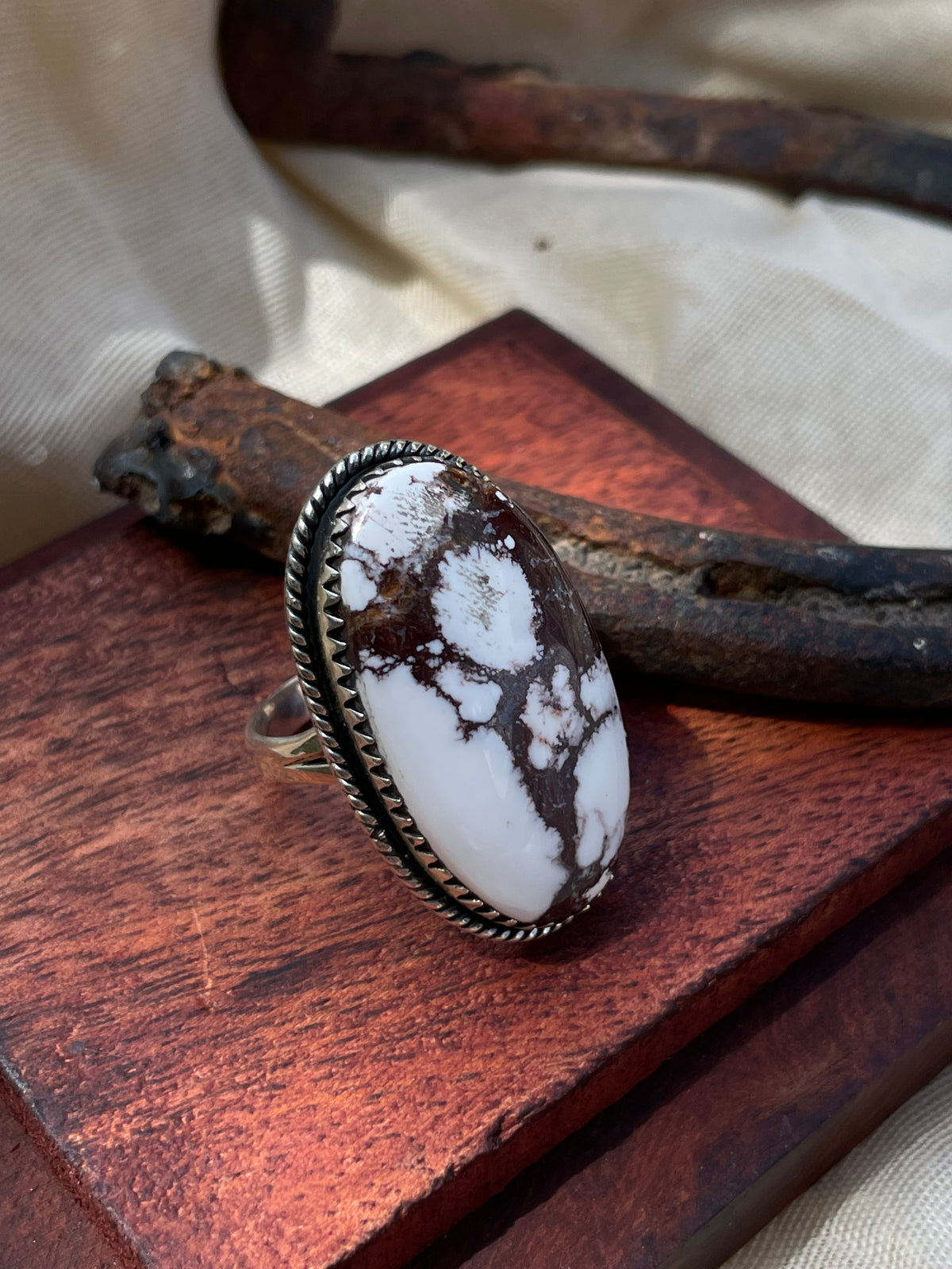Wild Horse Stone Ring | Sterling Silver 925 | Size 10 C594