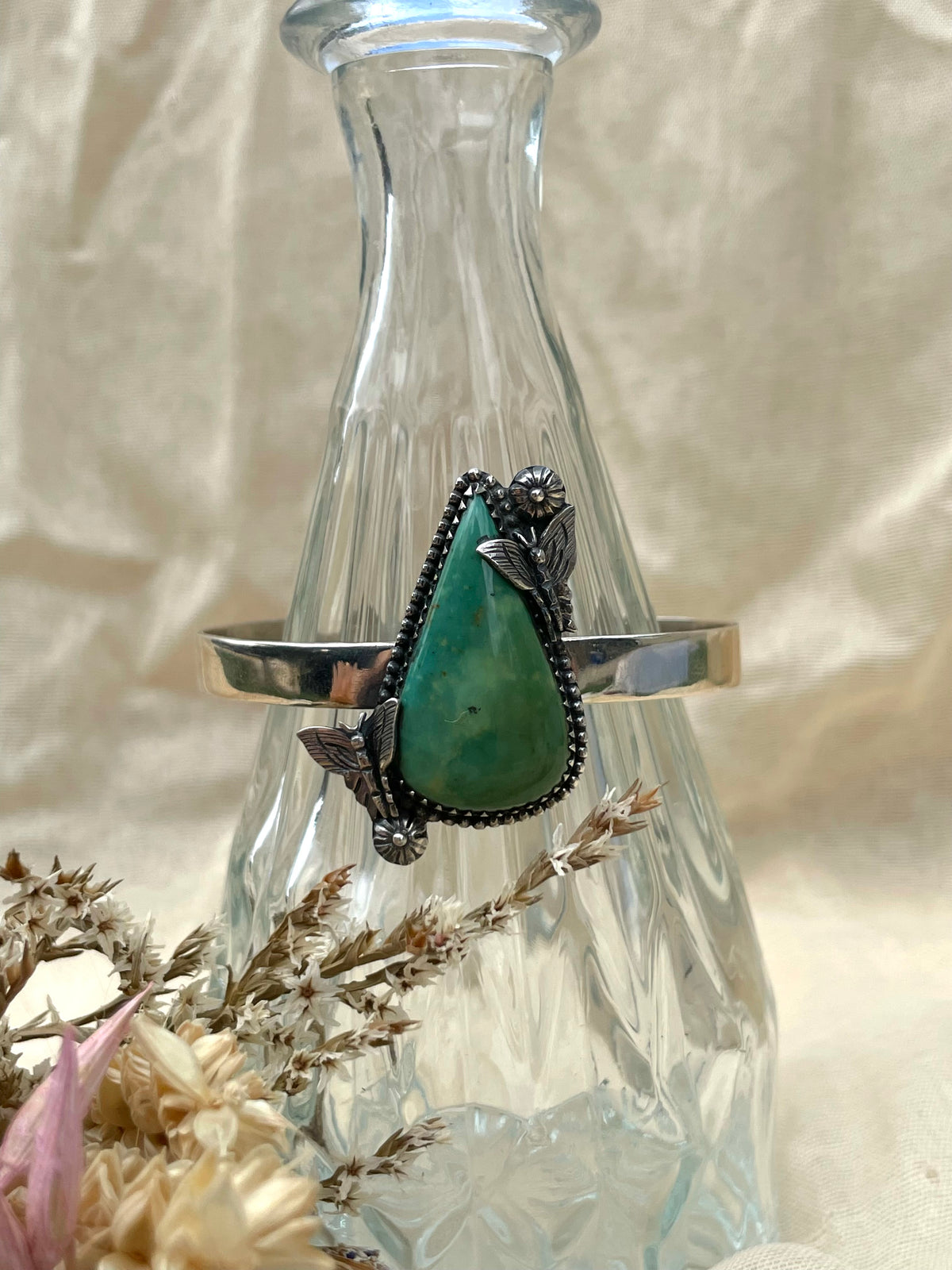 Turquoise Butterfly Cuff Bracelet | 925 Sterling Silver D277