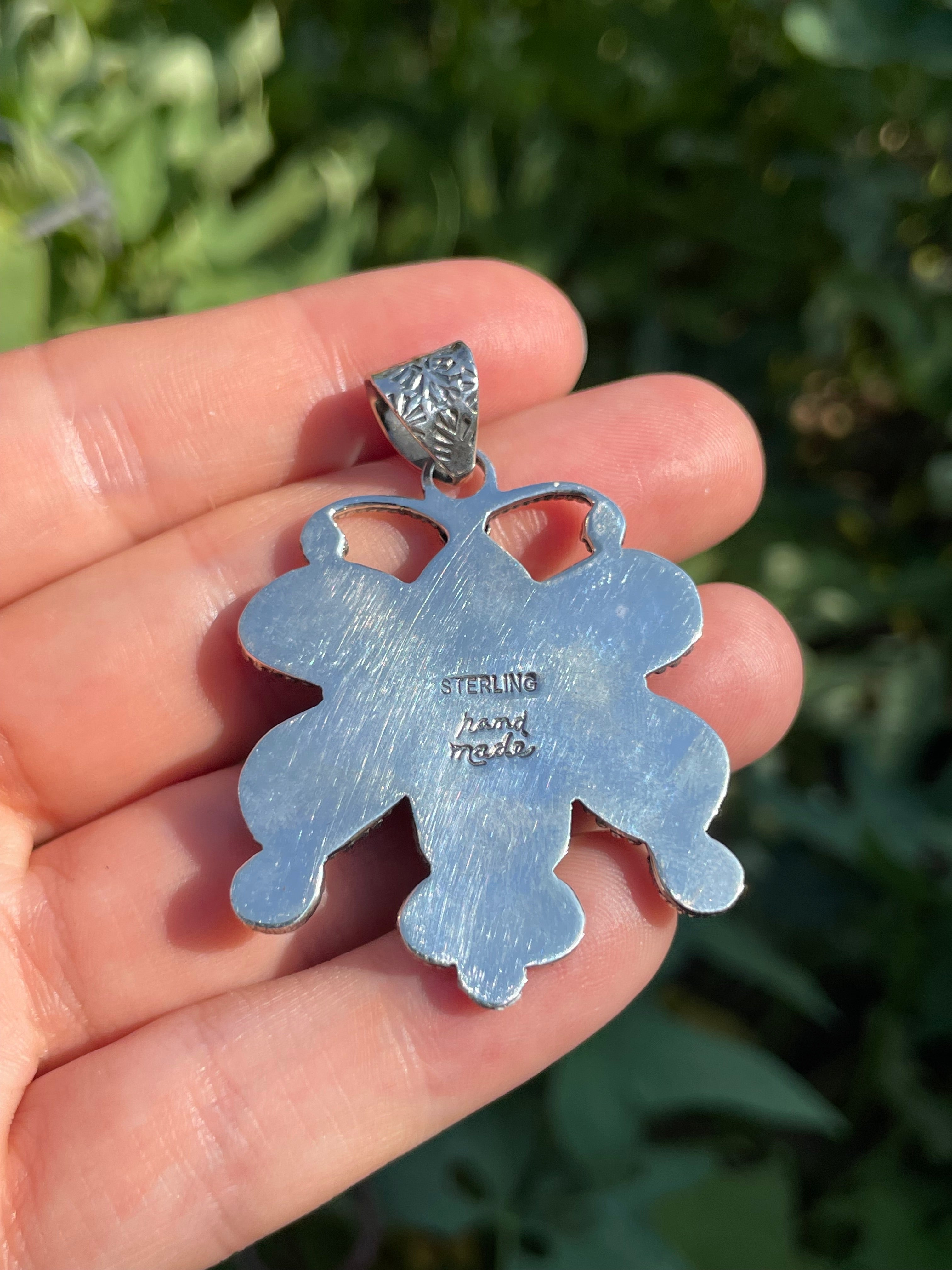 Turquoise Butterfly Pendant | 925 Sterling Silver X90