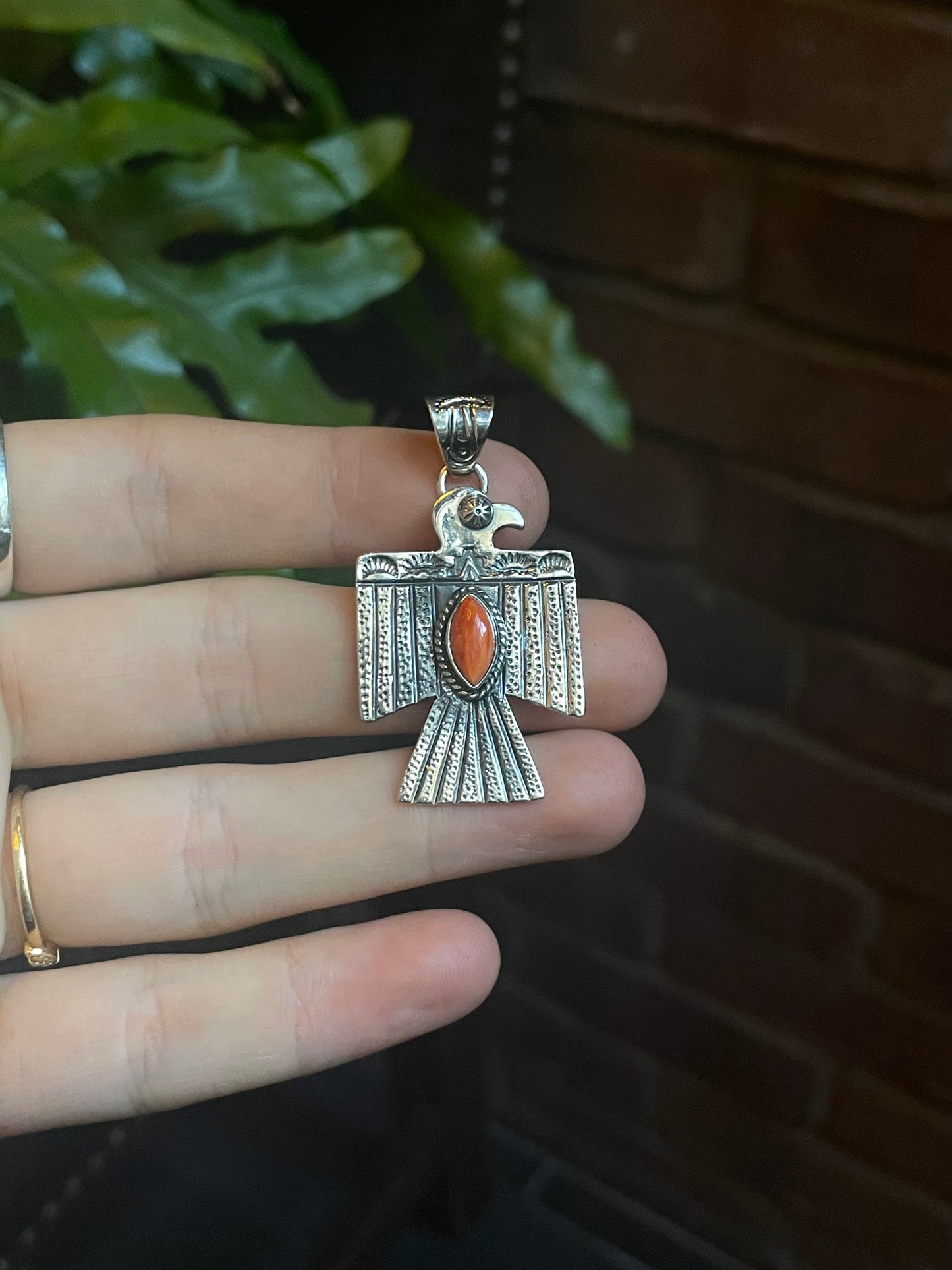 Spiny Oyster Thunderbird Pendant | 925 Sterling Silver C907