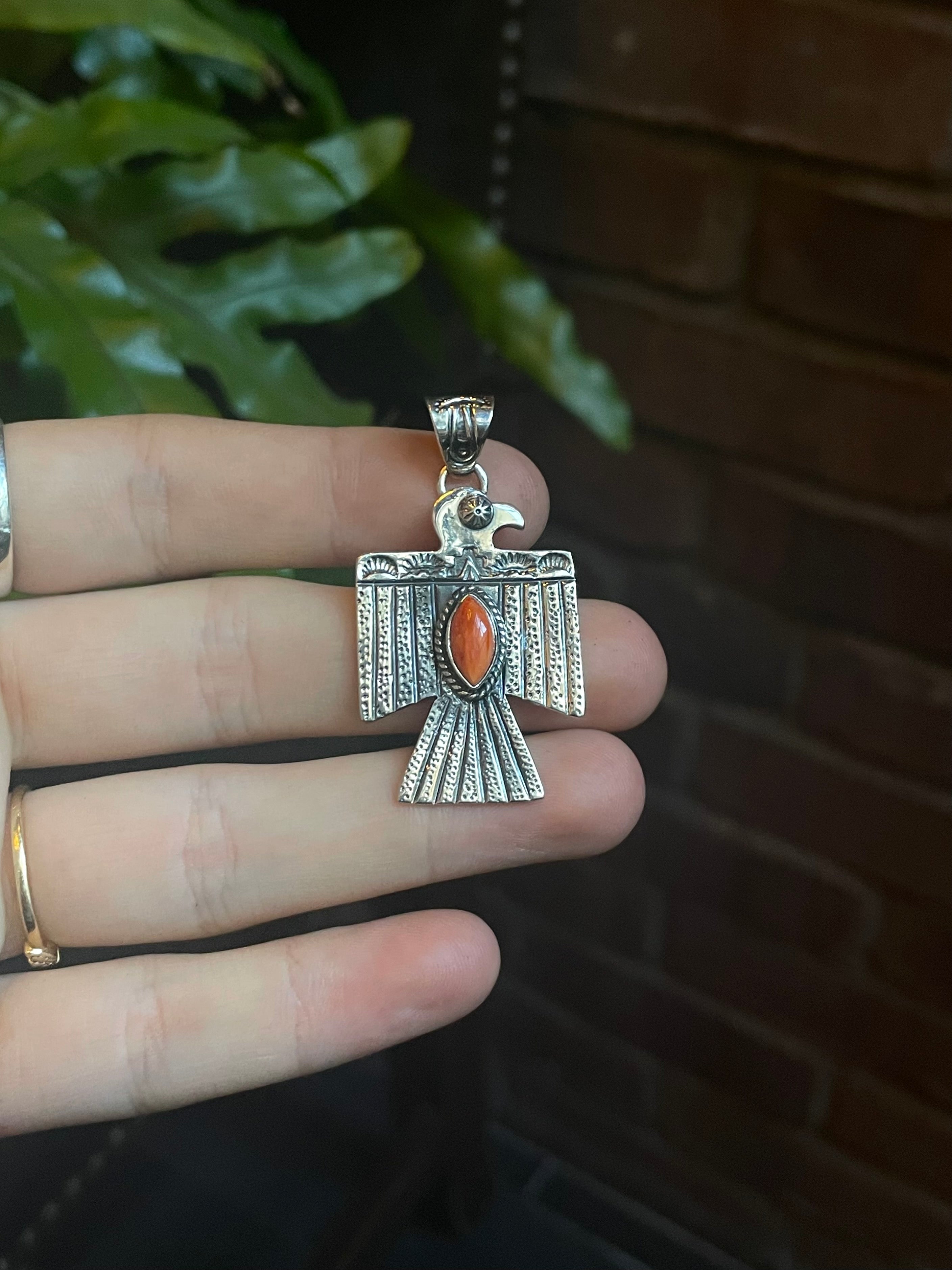 Spiny Oyster Thunderbird Pendant | 925 Sterling Silver C907