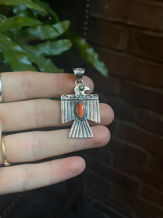 Spiny Oyster Thunderbird Pendant | 925 Sterling Silver C907