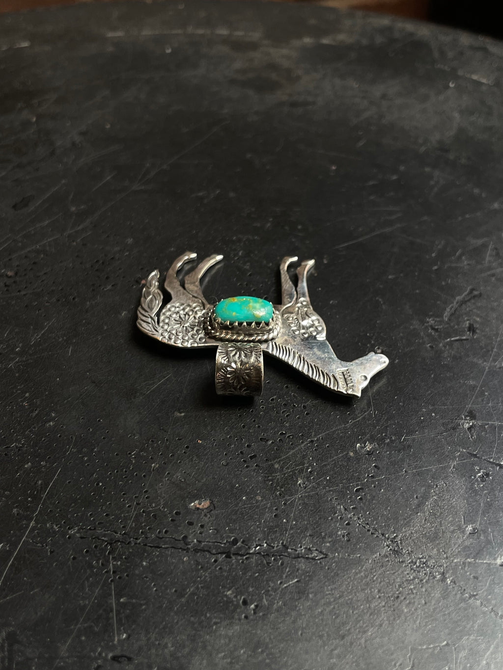 Kingman Turquoise Horse Pendant | 925 Sterling Silver E246