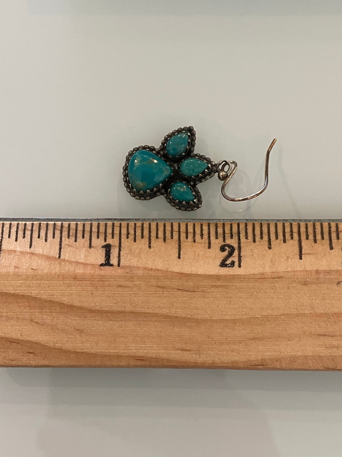 Turquoise Paw Print Dangle Earrings | 925 Sterling Silver G708