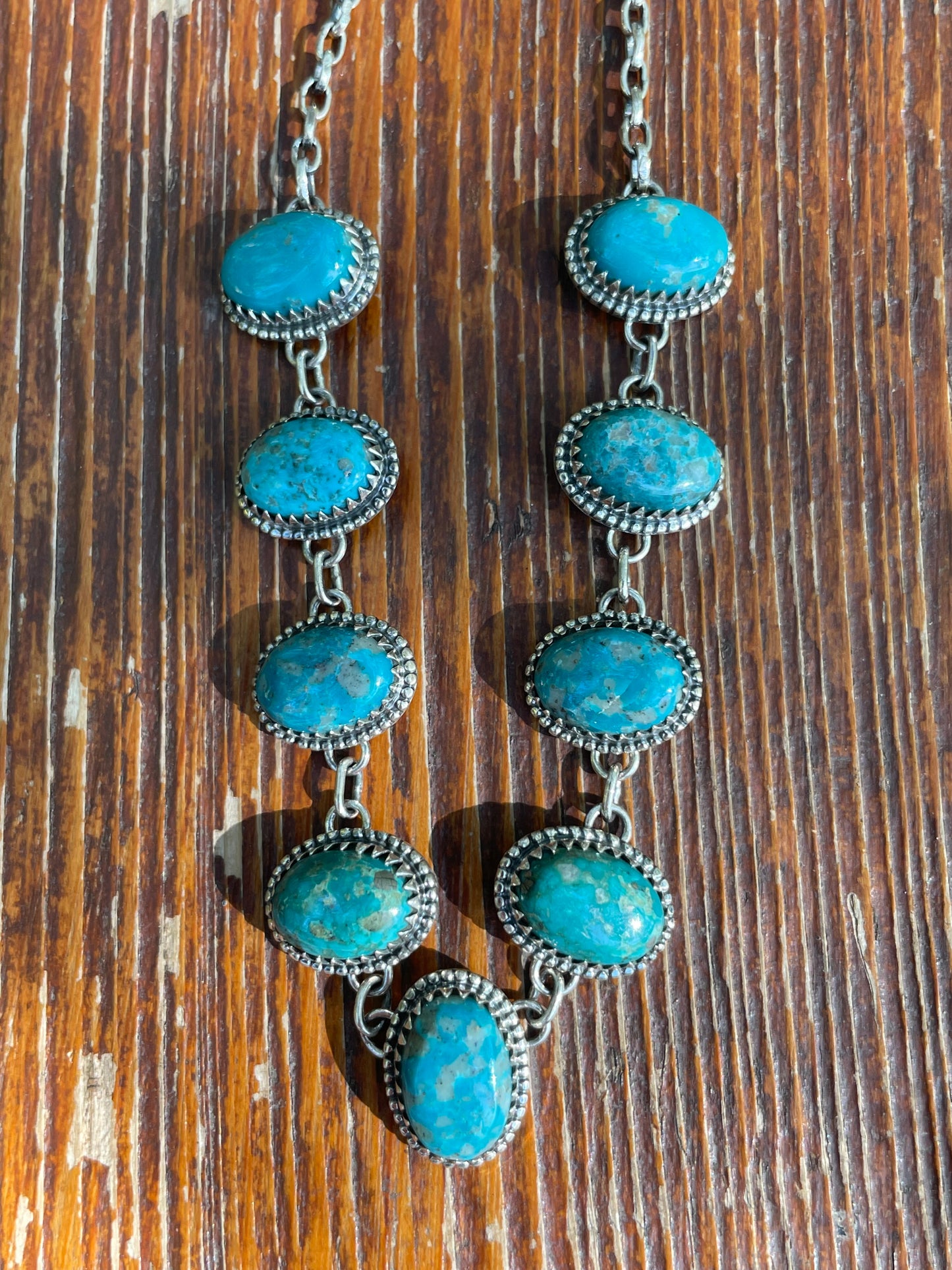 Turquoise Lariat Necklace | Sterling Silver 925 B429