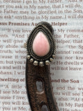 Pink Conch Teardrop Ring Size 8 | 925 Sterling Silver D270