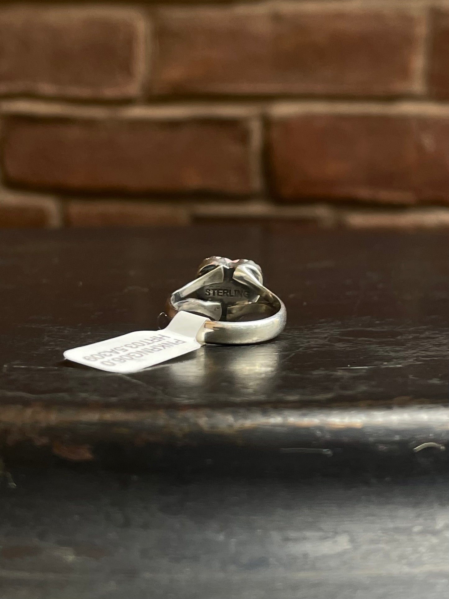 Pink Conch Heart Ring | Sterling Silver | Size 6 | A309