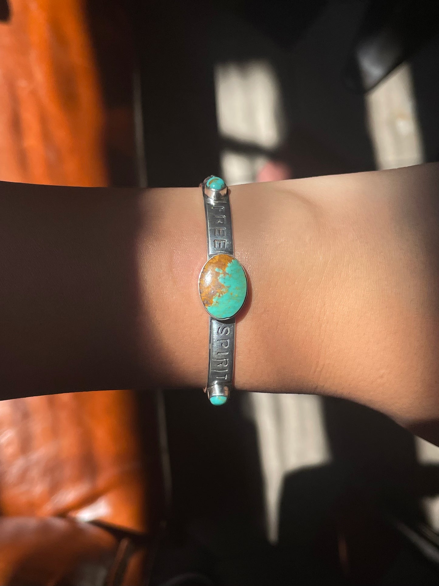 Kingman Turquoise Free Spirit Bracelet | Sterling Silver G426