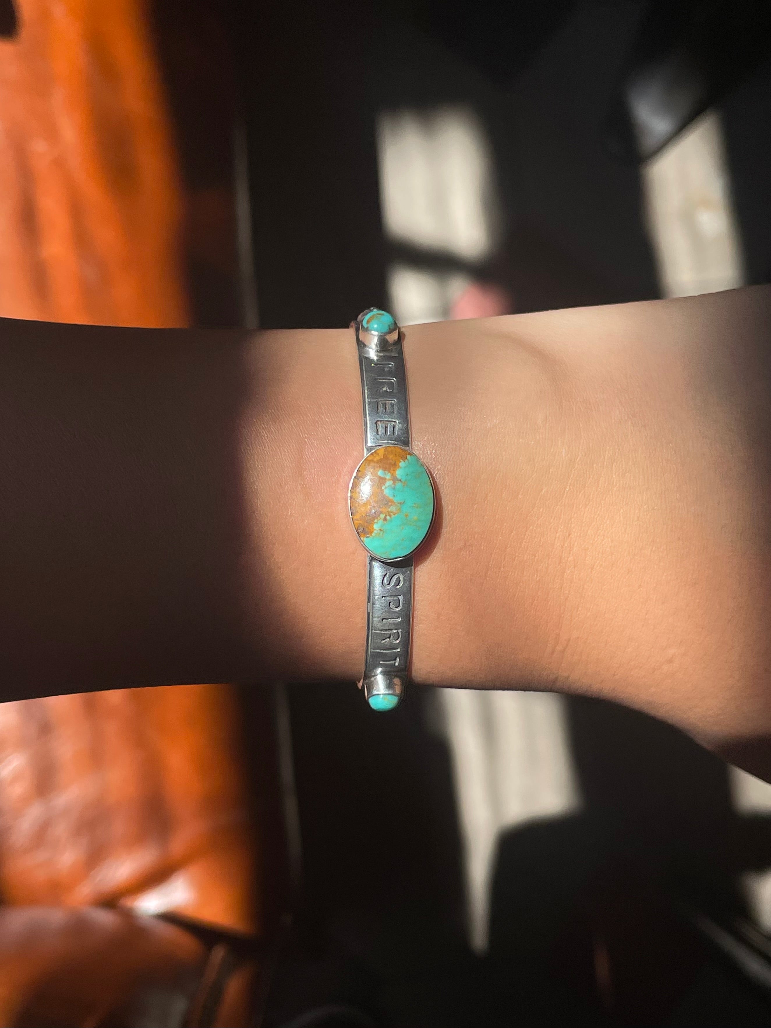 Kingman Turquoise Free Spirit Bracelet | Sterling Silver G426