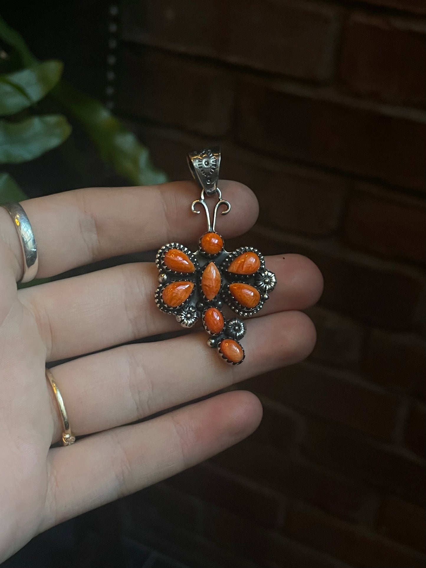 Spiny Oyster Dragonfly Pendant | 925 Sterling Silver C915