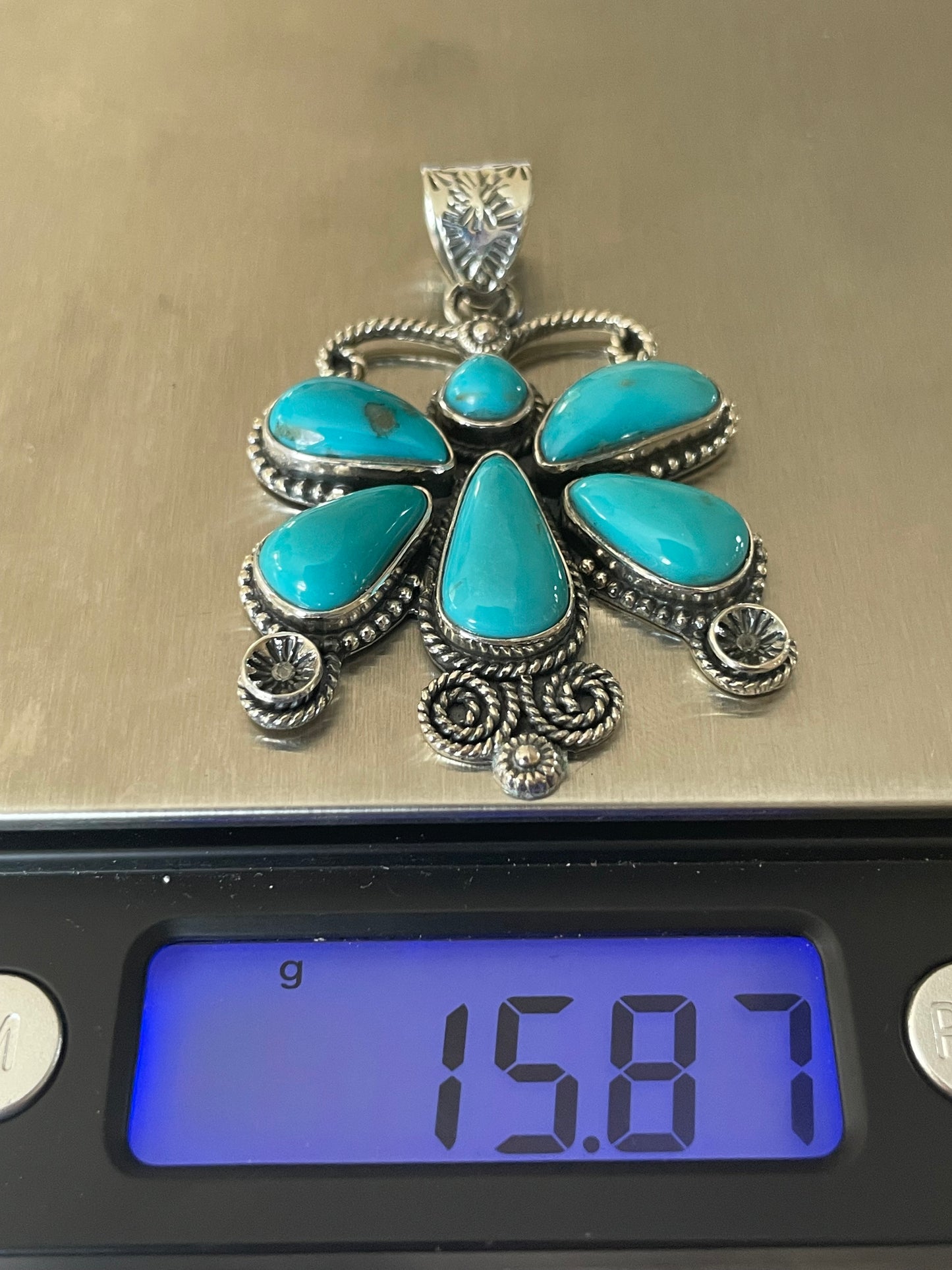 Turquoise Butterfly Pendant | 925 Sterling Silver X90