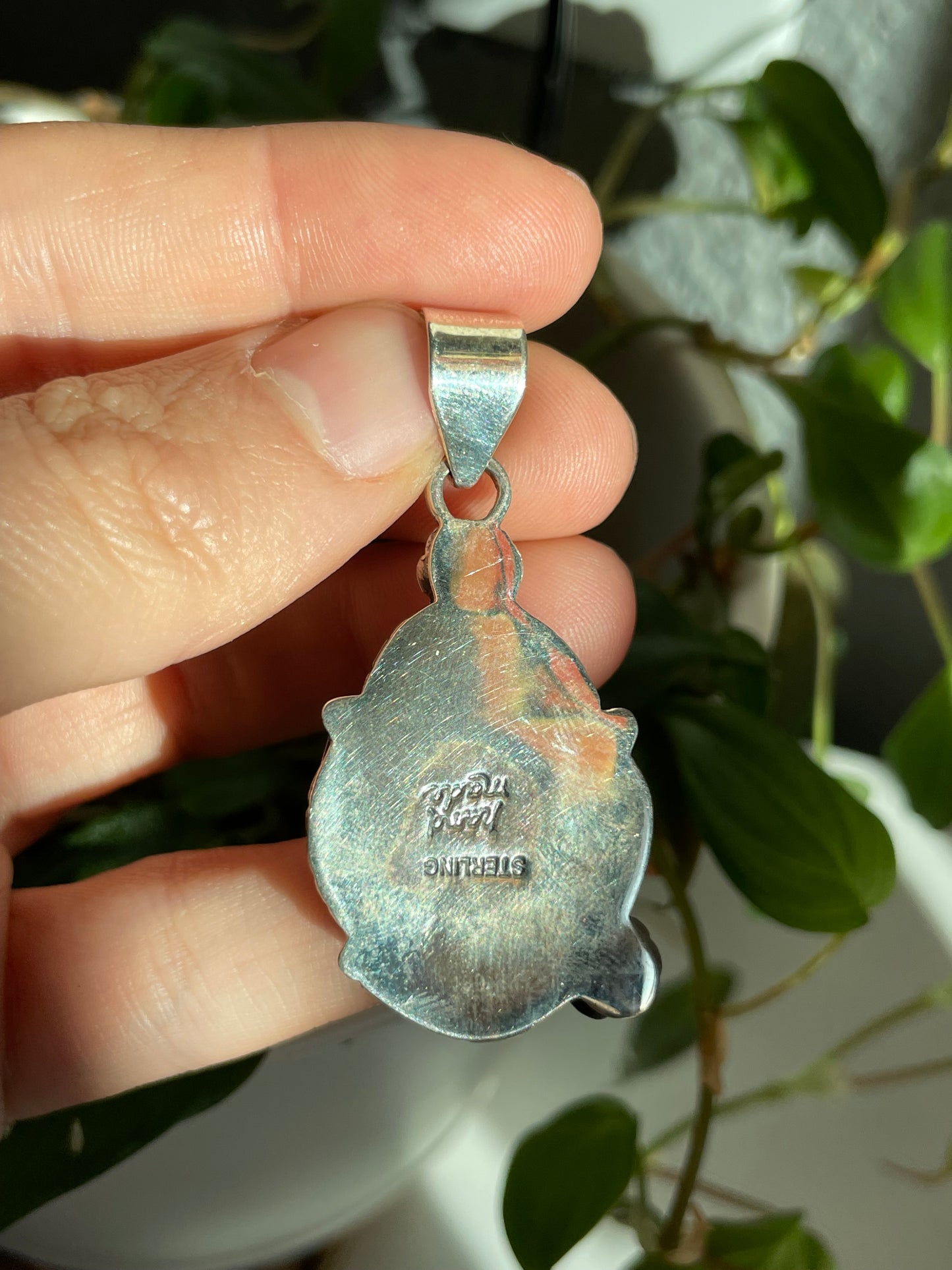 Spiny Oyster Feather Pendant | Sterling Silver 925 B816