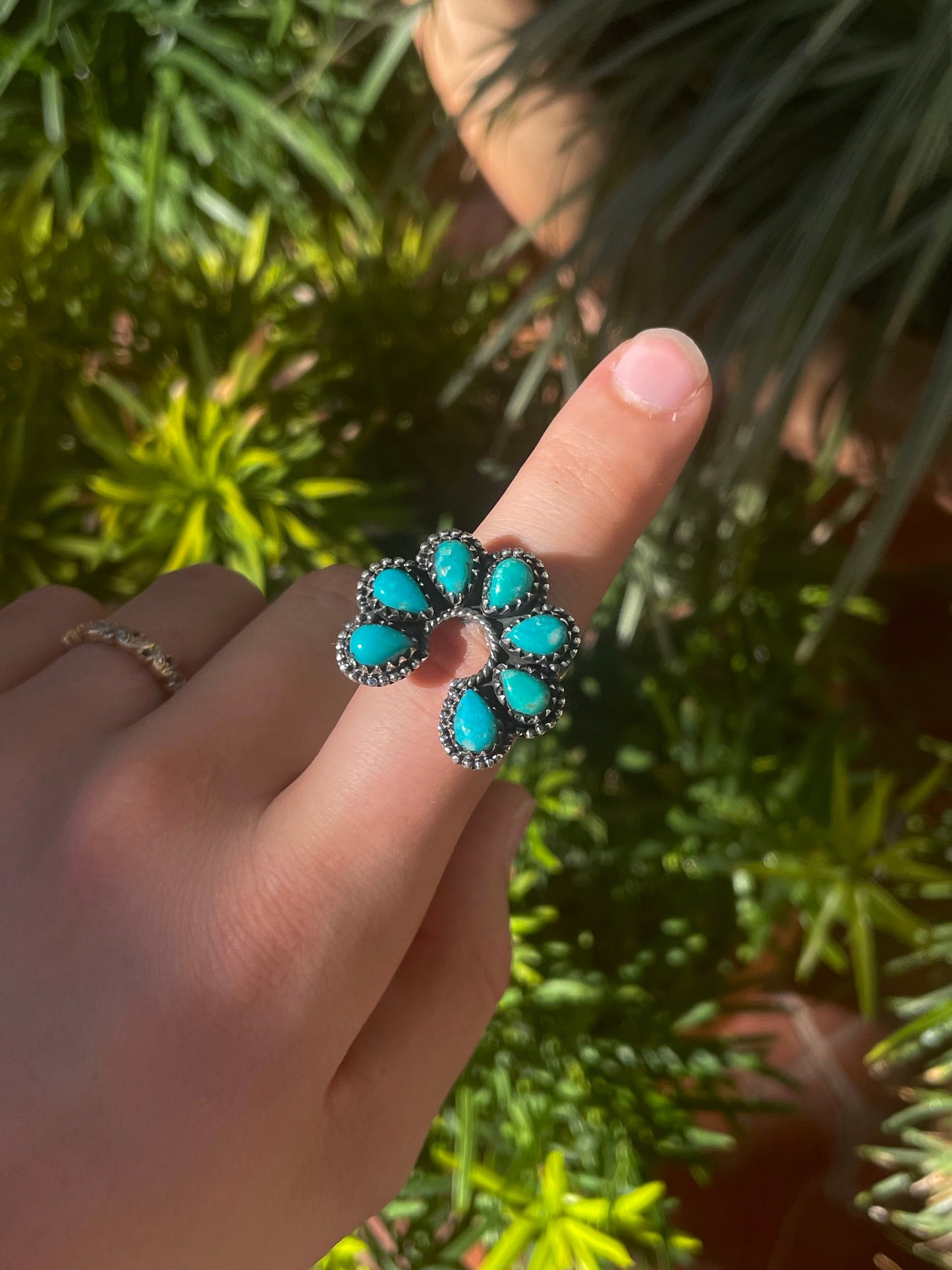 Turquoise Naja Ring Size 8 | 925 Sterling Silver C867