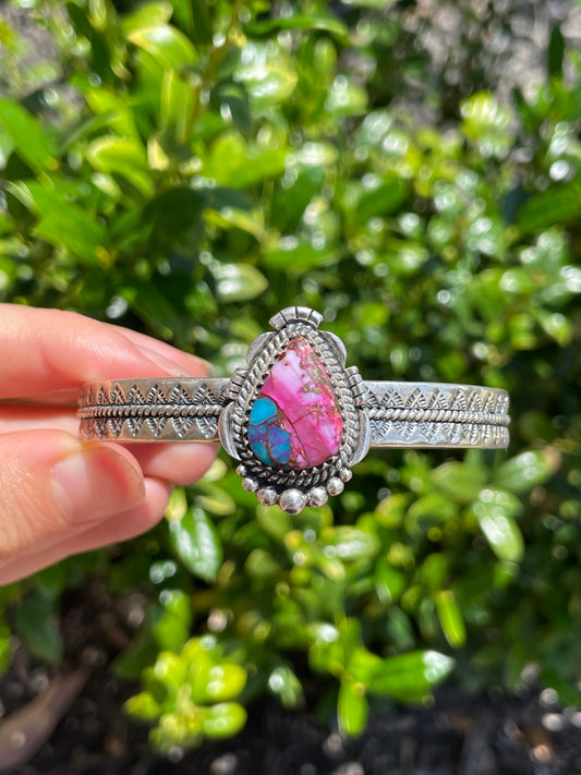 Dahlia Turquoise Cuff Bracelet | 925 Sterling Silver D146